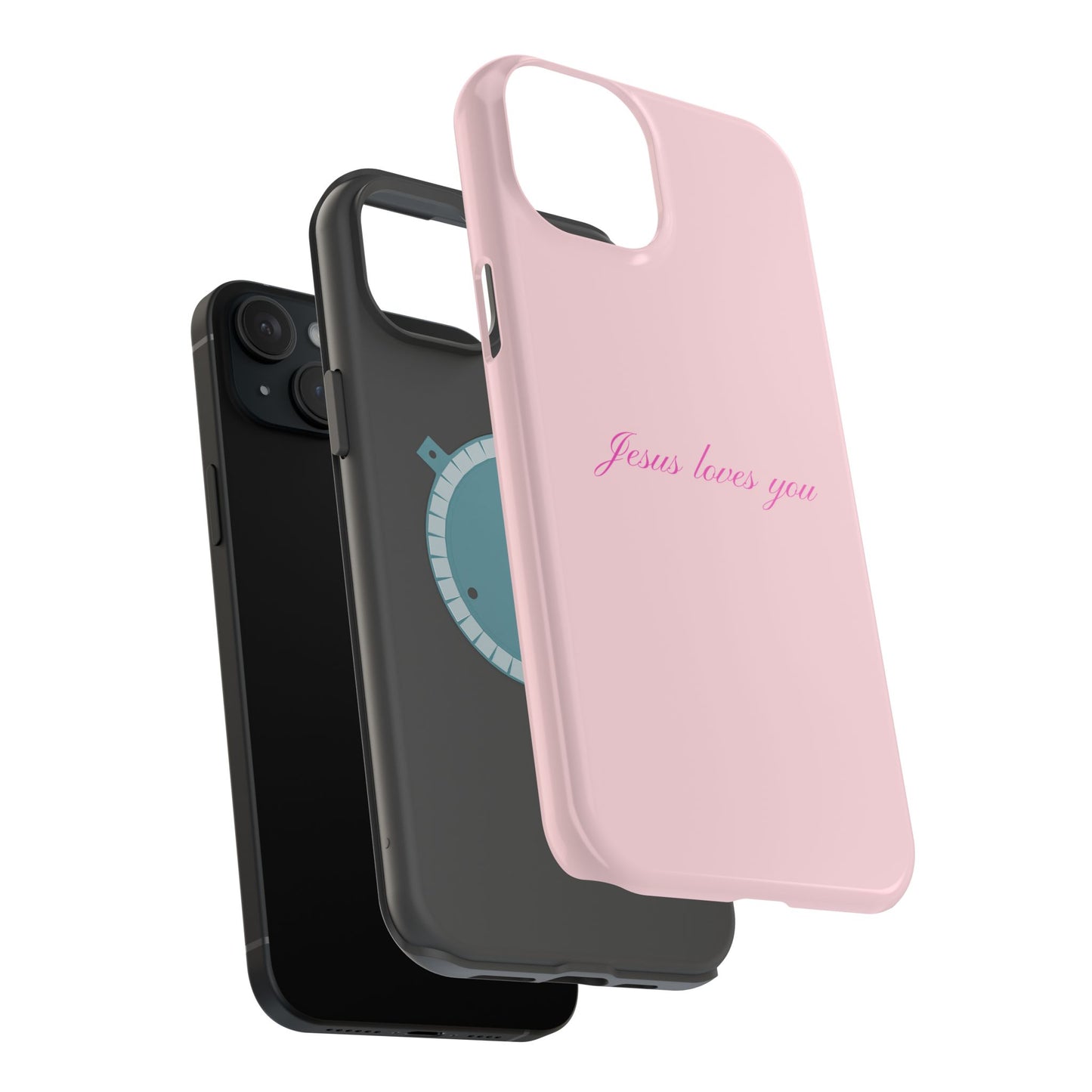 Jesus loves you Baby Pink Phone Case MagSafe