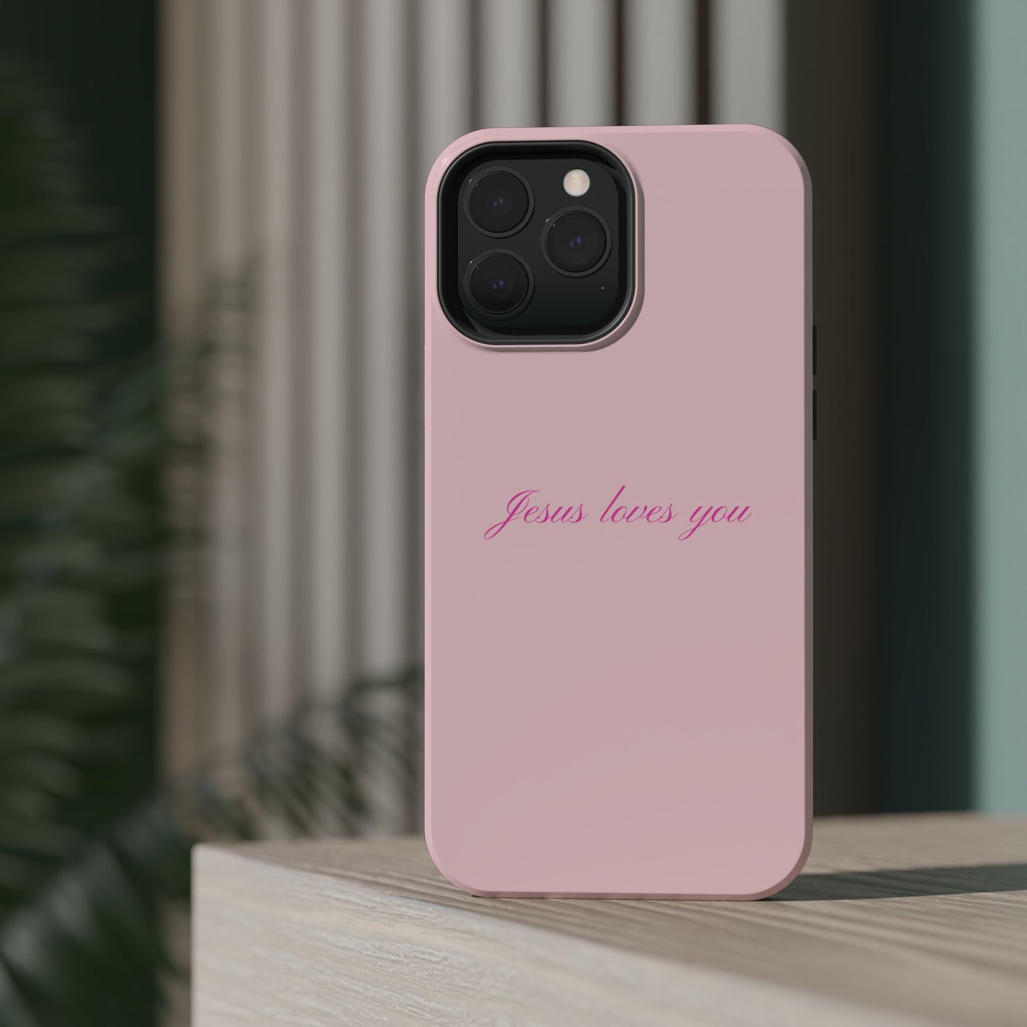Jesus loves you Baby Pink Phone Case MagSafe