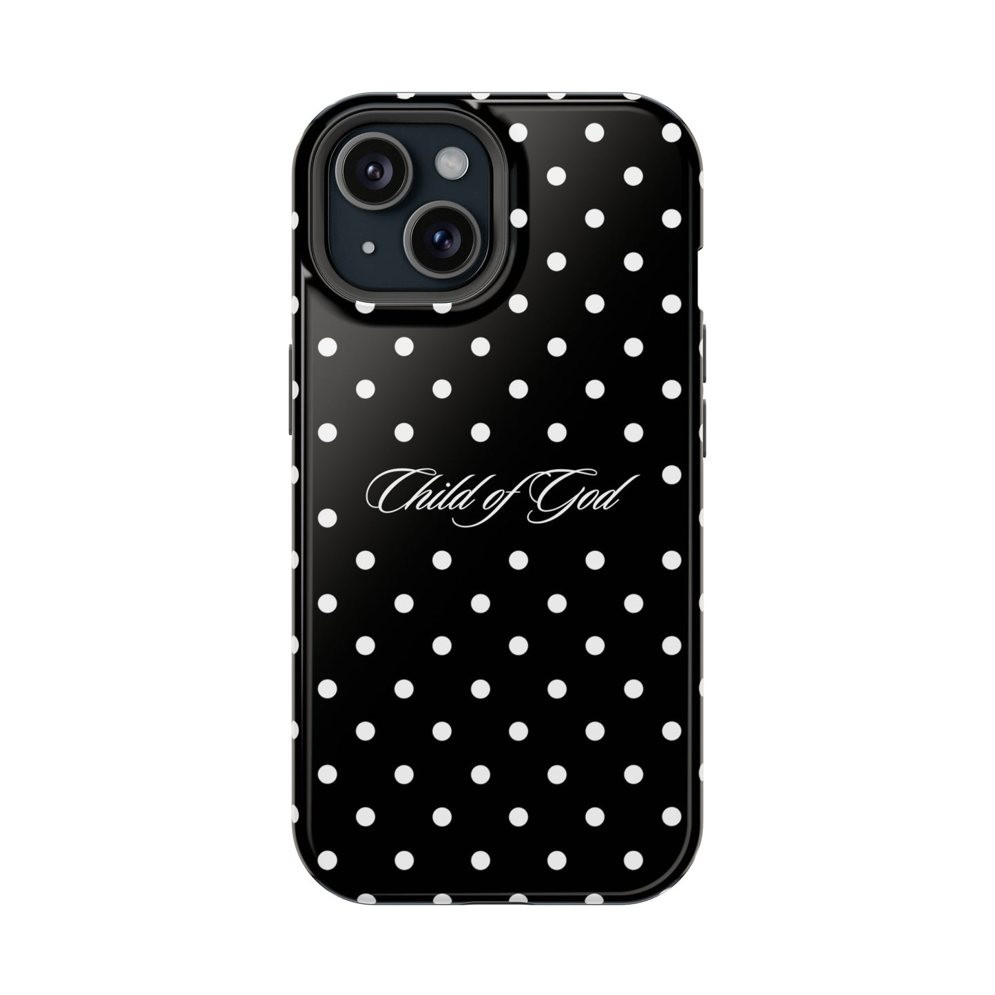 Child of God Black Polka Dot MagSafe Phone Case