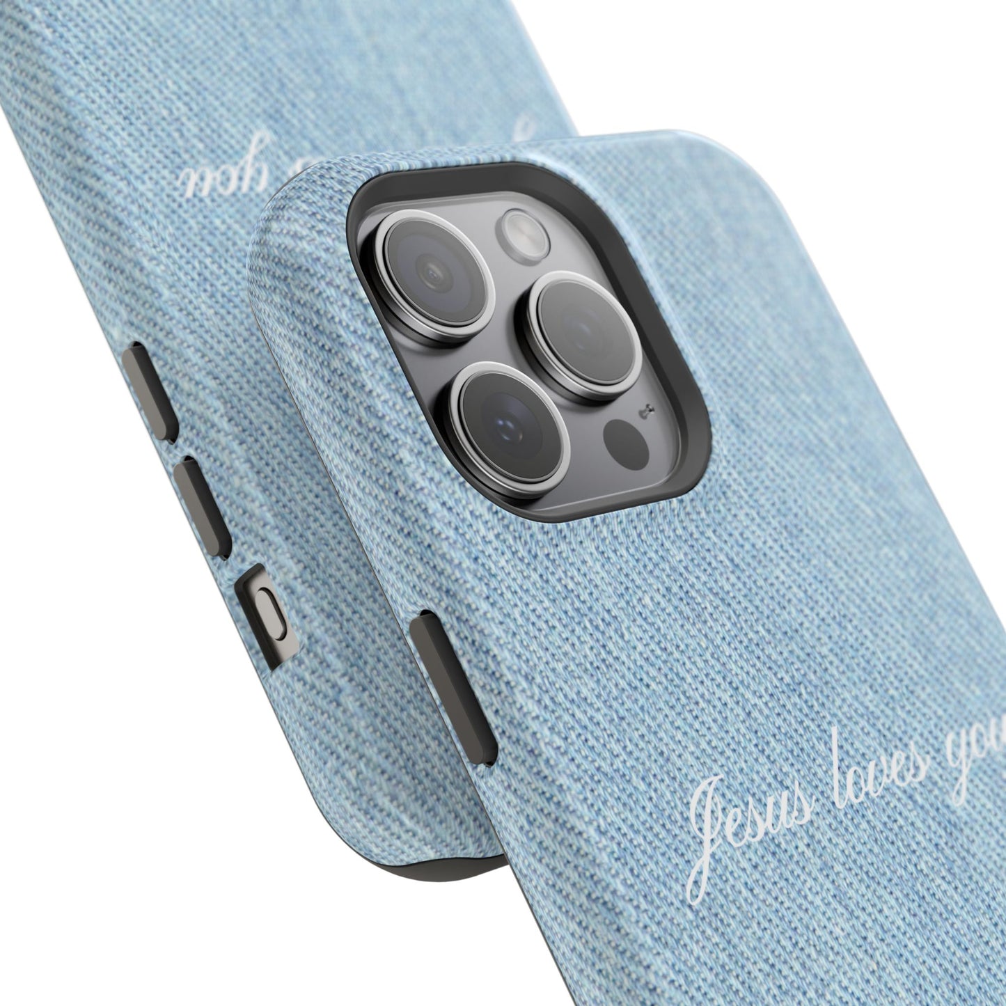 Jesus loves you Denim Phone Case MagSafe