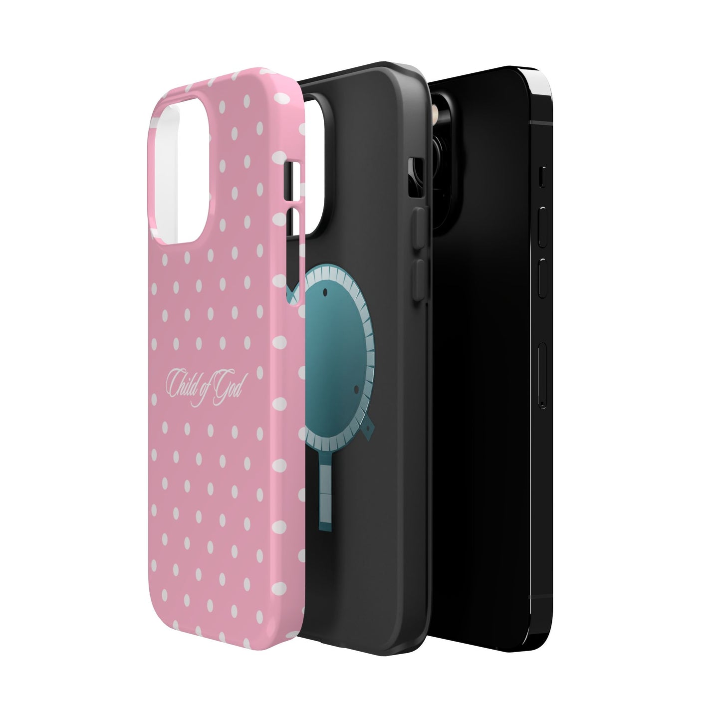Child of God Pink Polka Dot Phone Case MagSafe