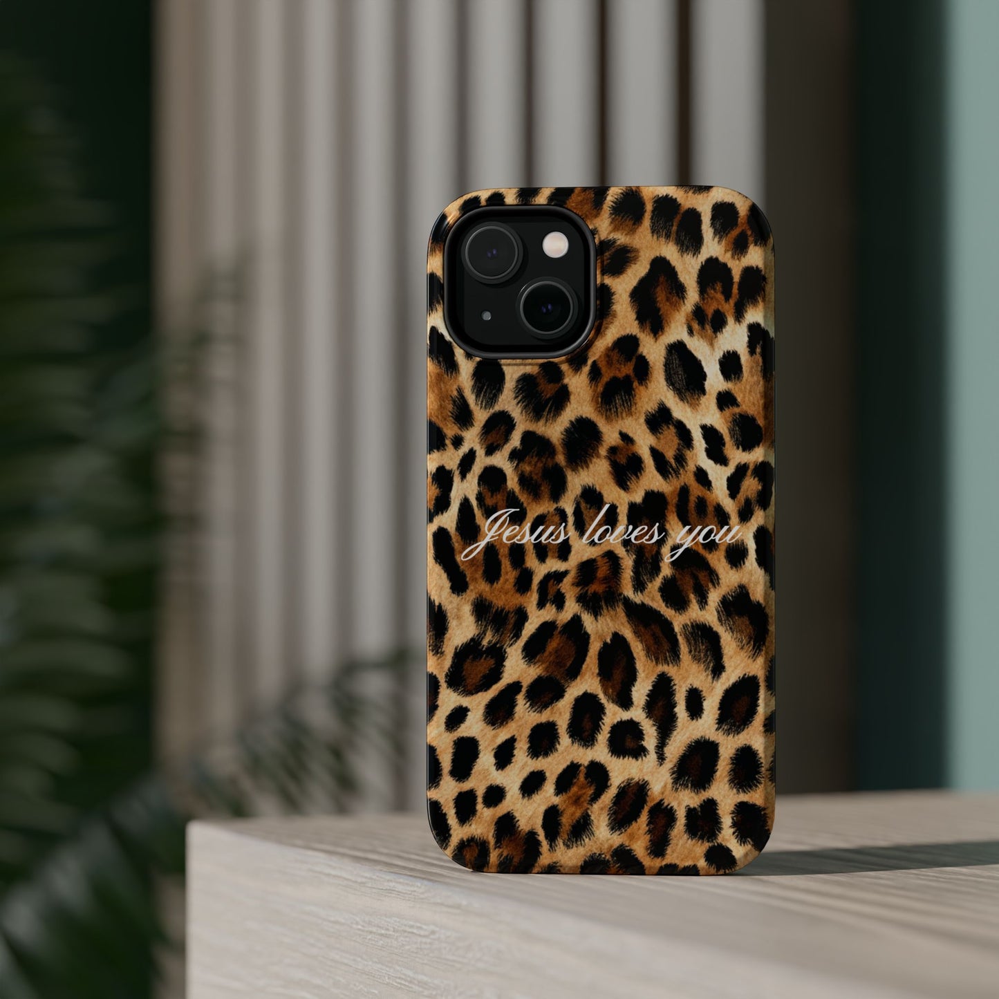 Jesus loves you Leopard Phone Case MagSafe
