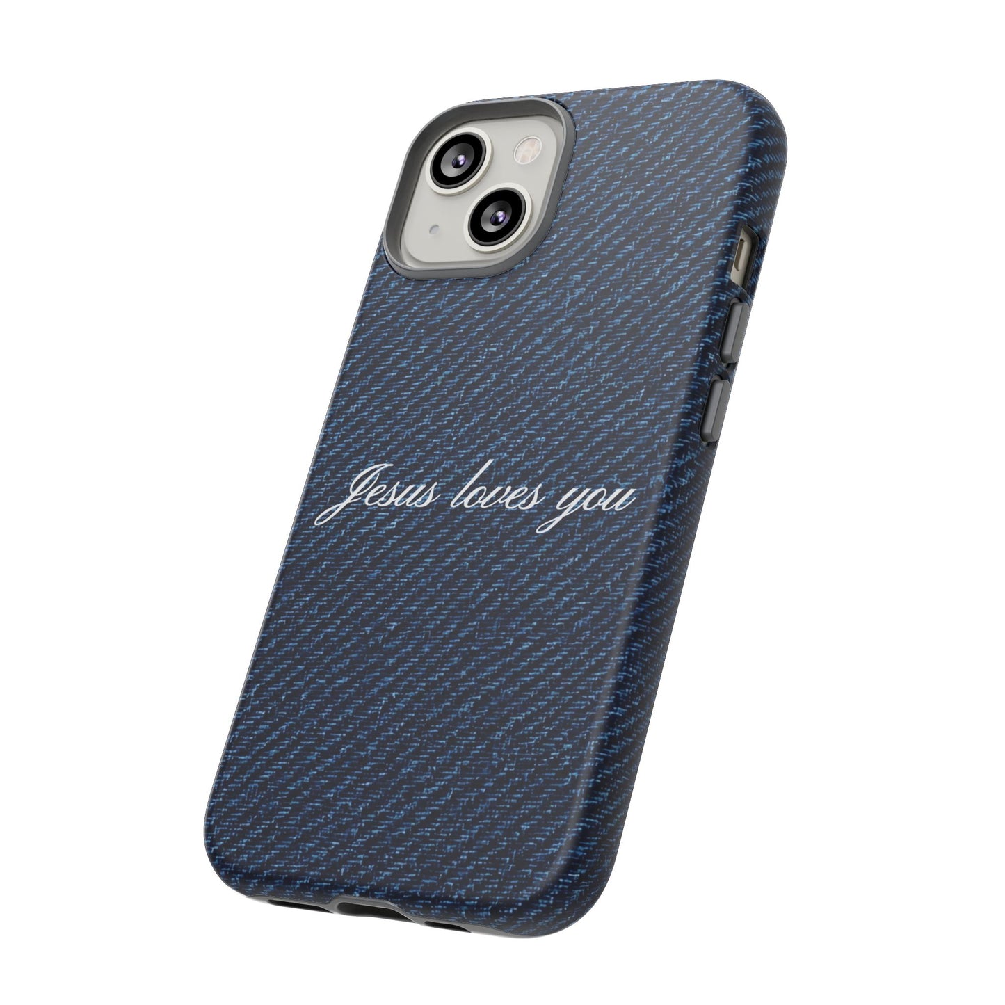 Jesus loves you Dark Denim Phone Case