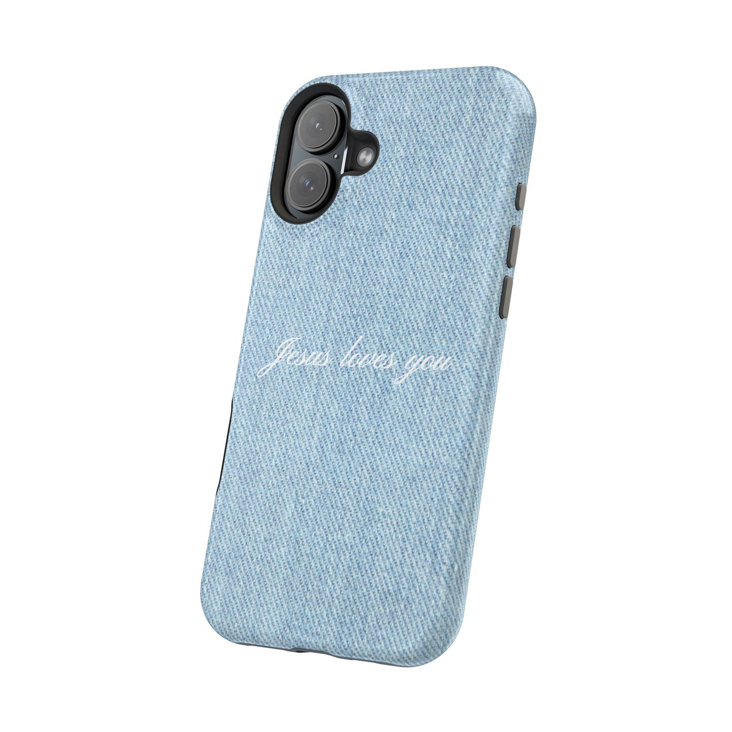 Jesus loves you Denim Phone Case MagSafe