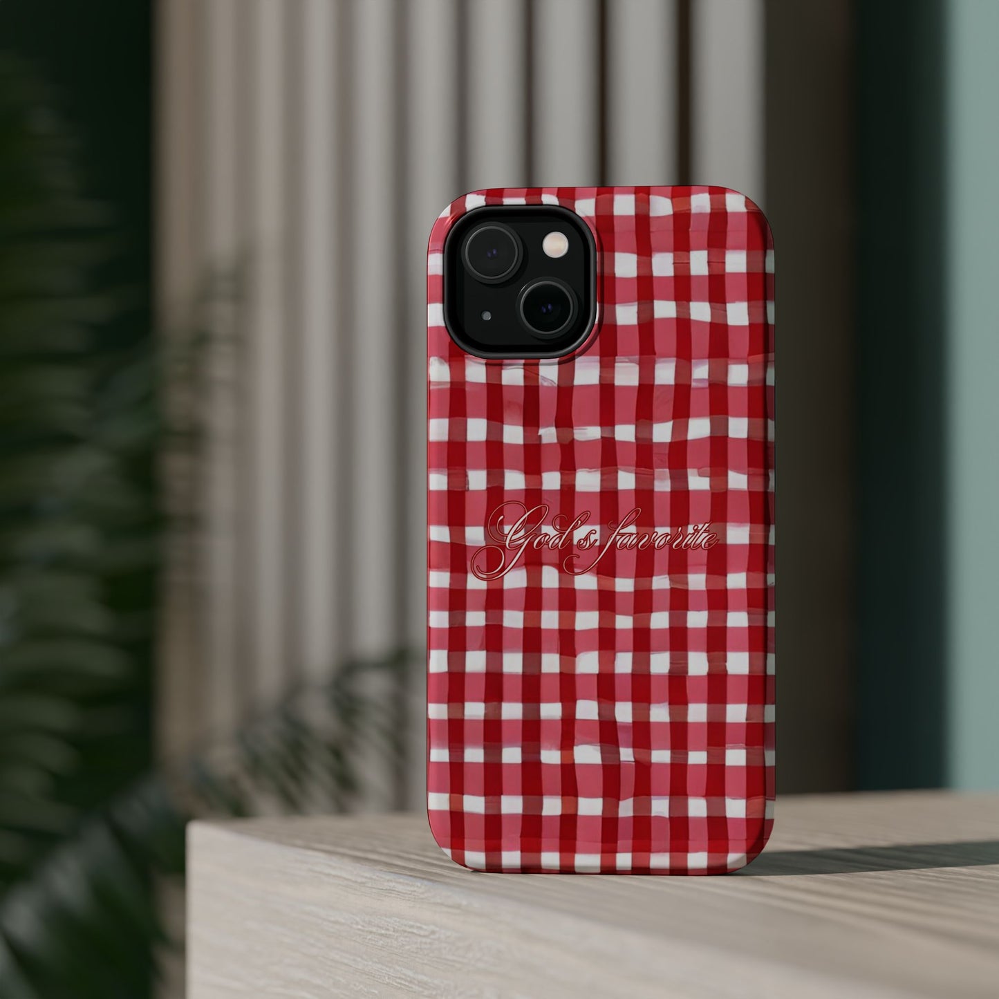 God’s favorite Gingham MagSafe Phone Case