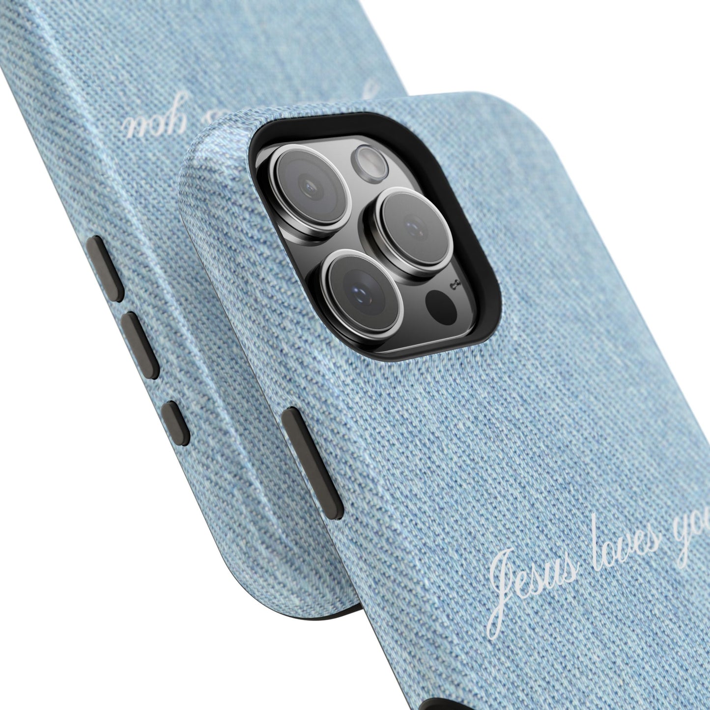 Jesus loves you Denim Phone Case MagSafe
