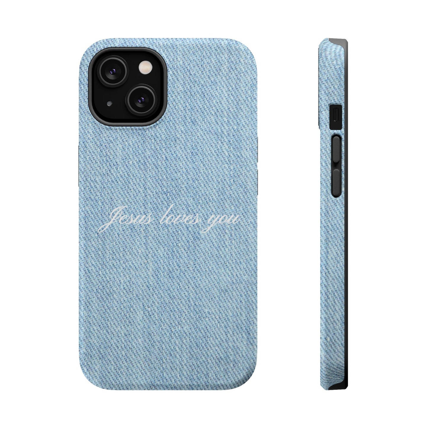 Jesus loves you Denim Phone Case MagSafe