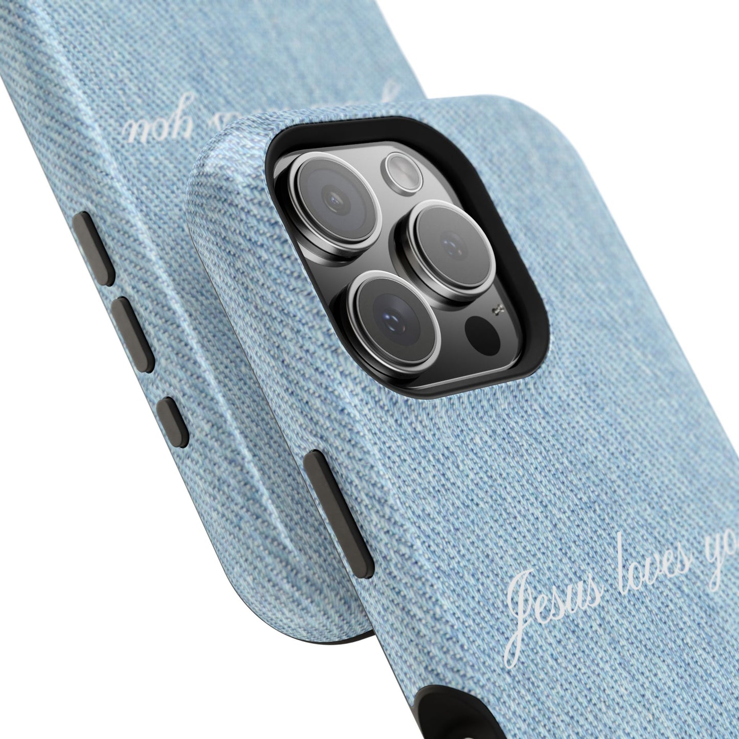 Jesus loves you Denim Phone Case MagSafe