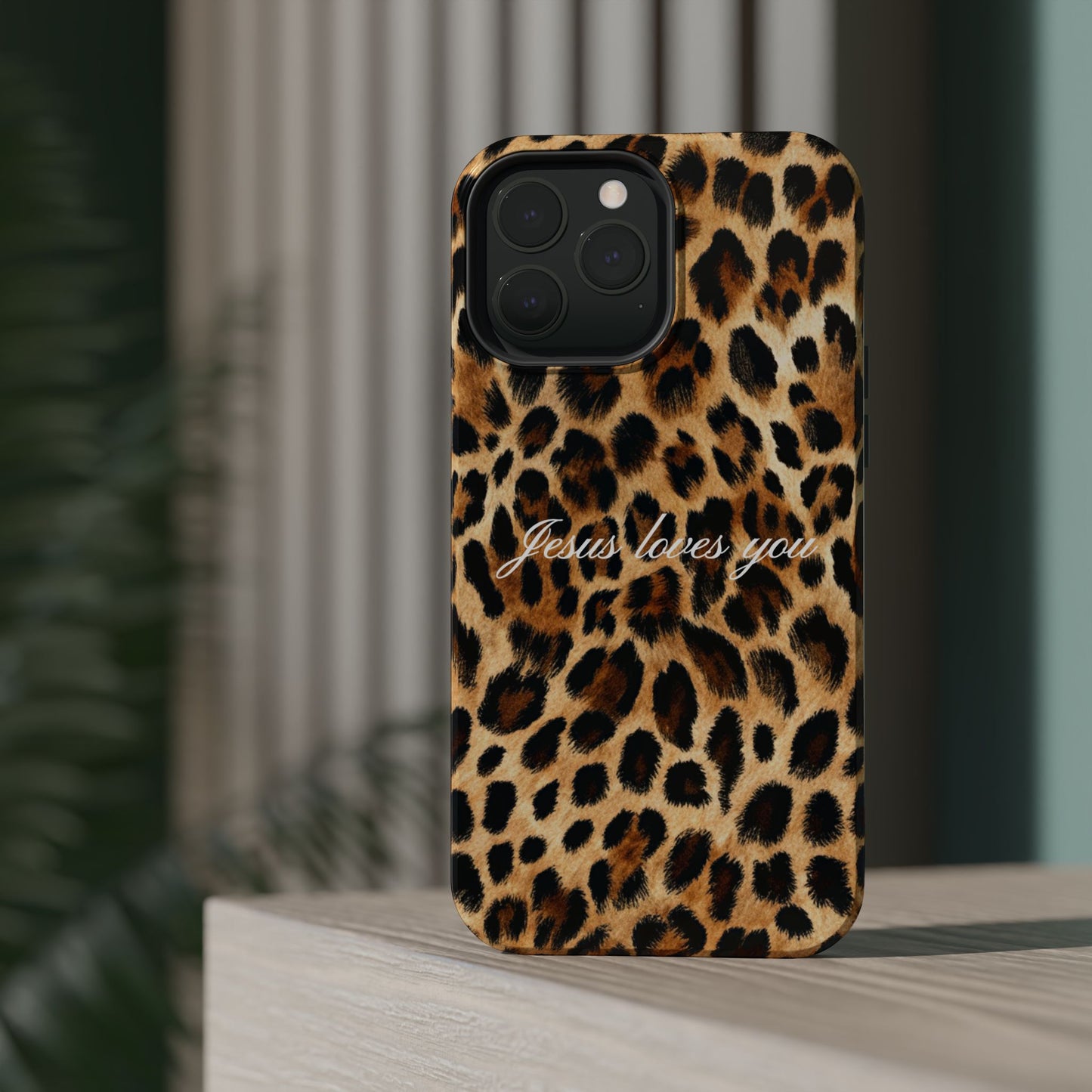 Jesus loves you Leopard Phone Case MagSafe