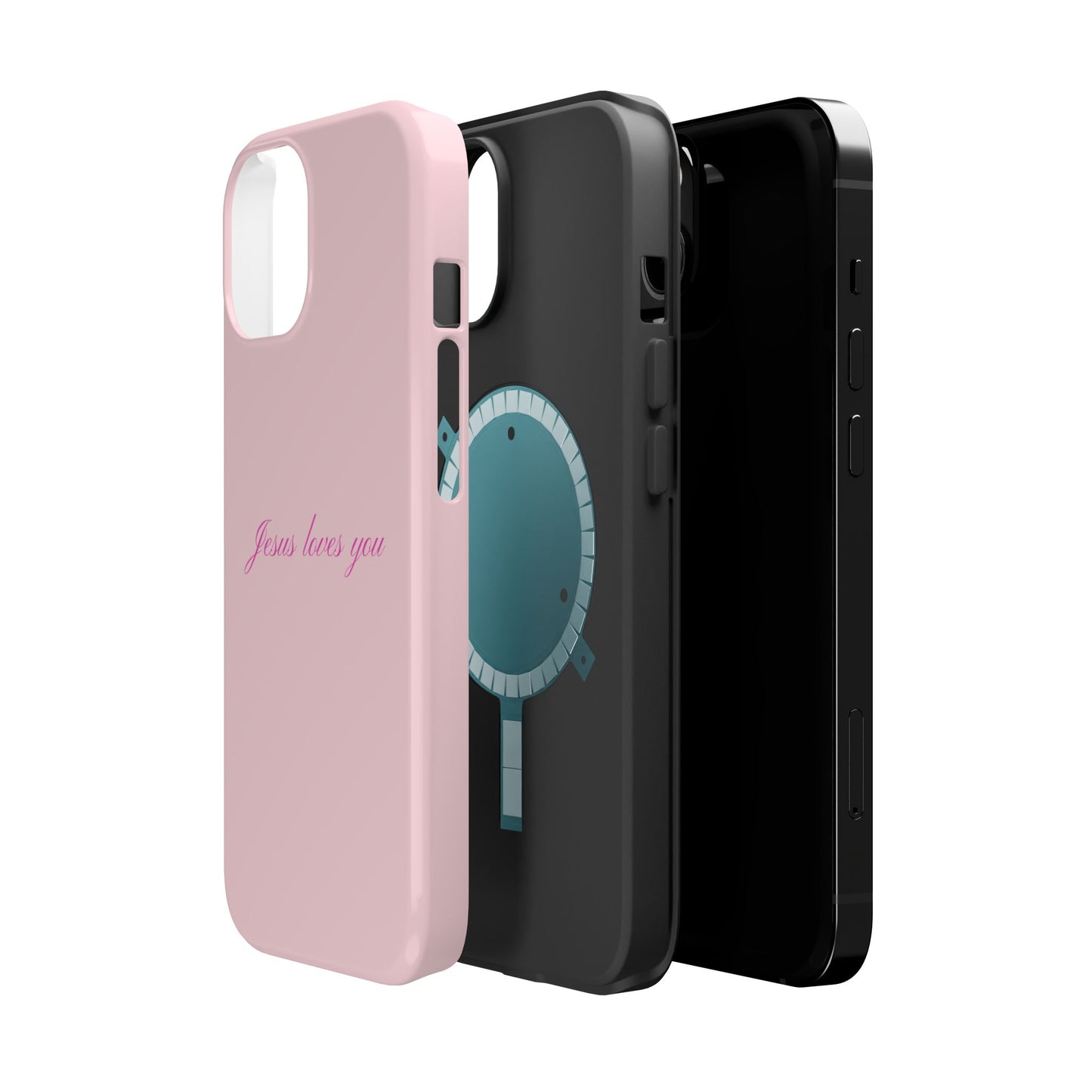 Jesus loves you Baby Pink Phone Case MagSafe