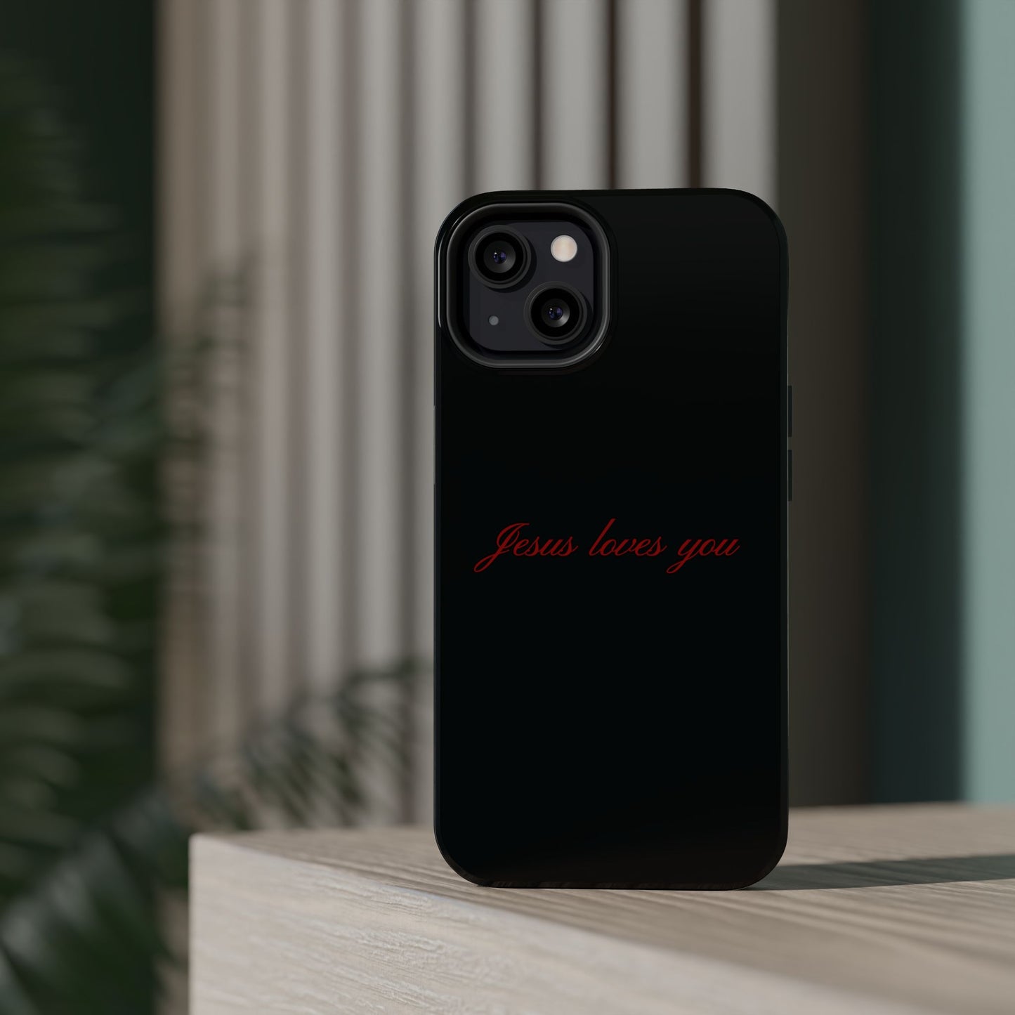 Jesus loves you Black MagSafe Phone Case