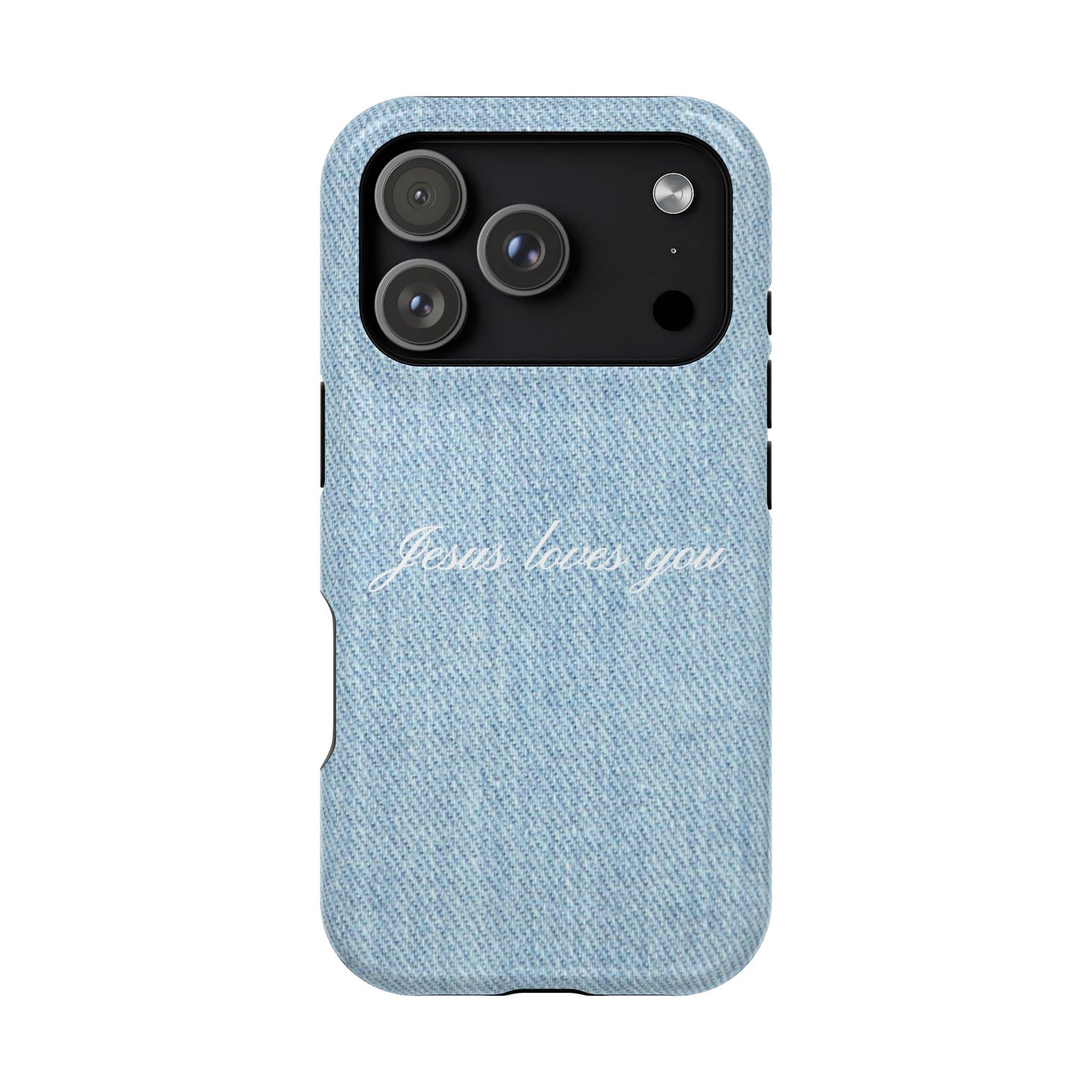 Jesus loves you Denim Phone Case MagSafe