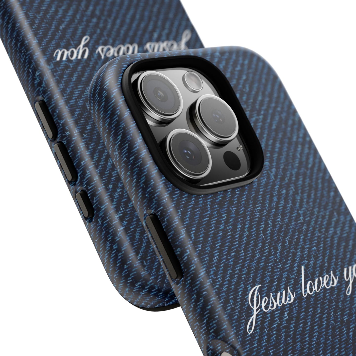 Jesus loves you Dark Denim Phone Case