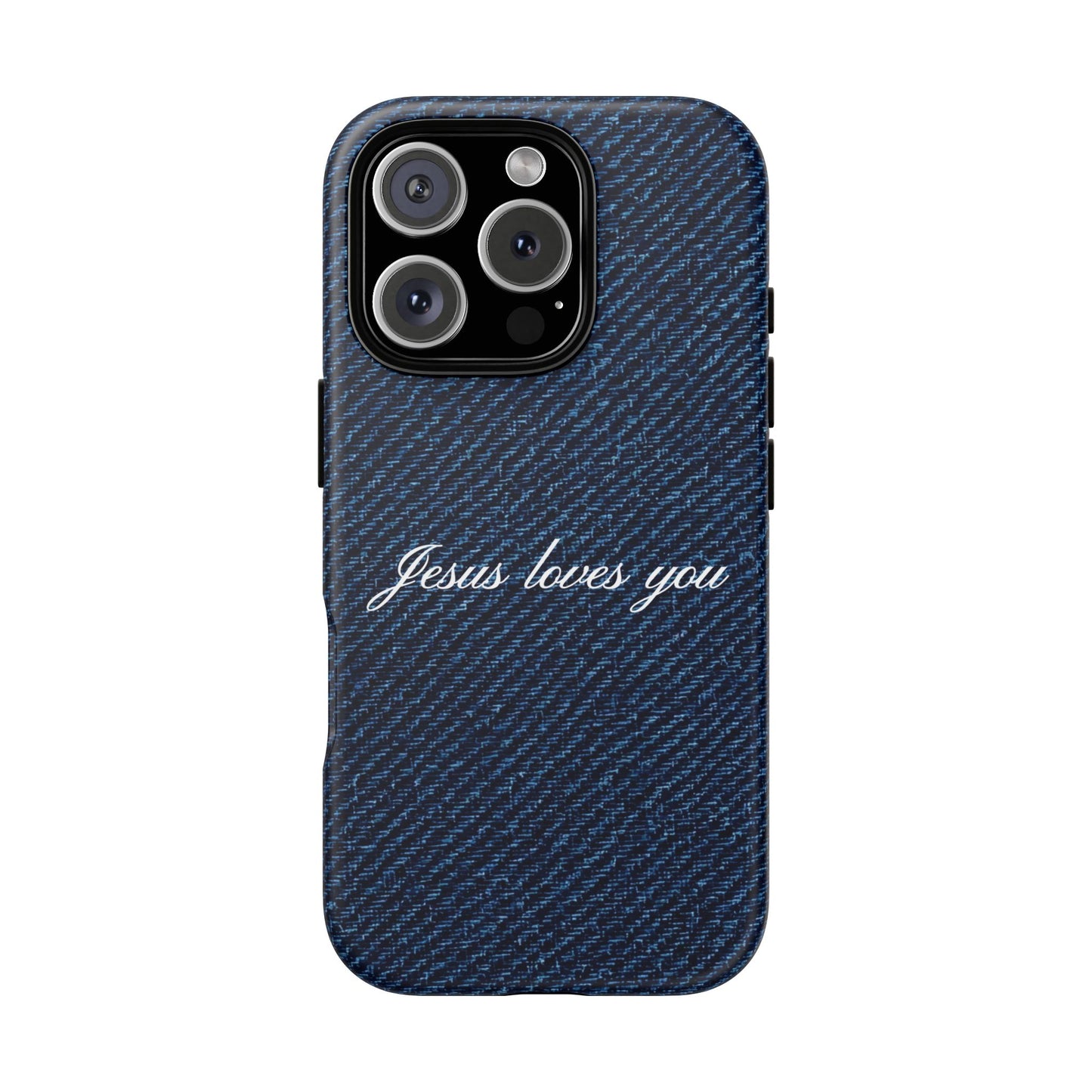 Jesus loves you Dark Denim Phone Case