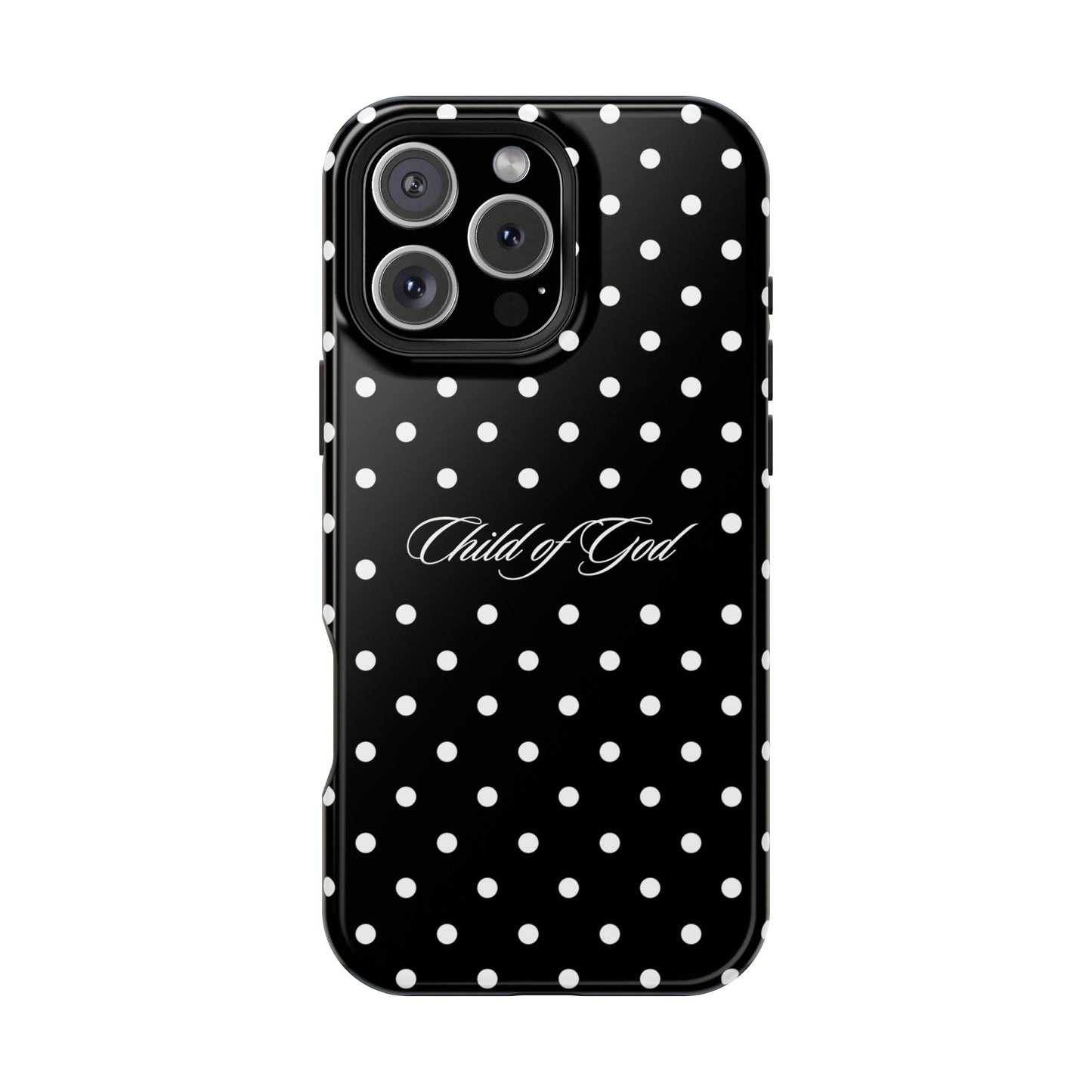 Child of God Black Polka Dot MagSafe Phone Case