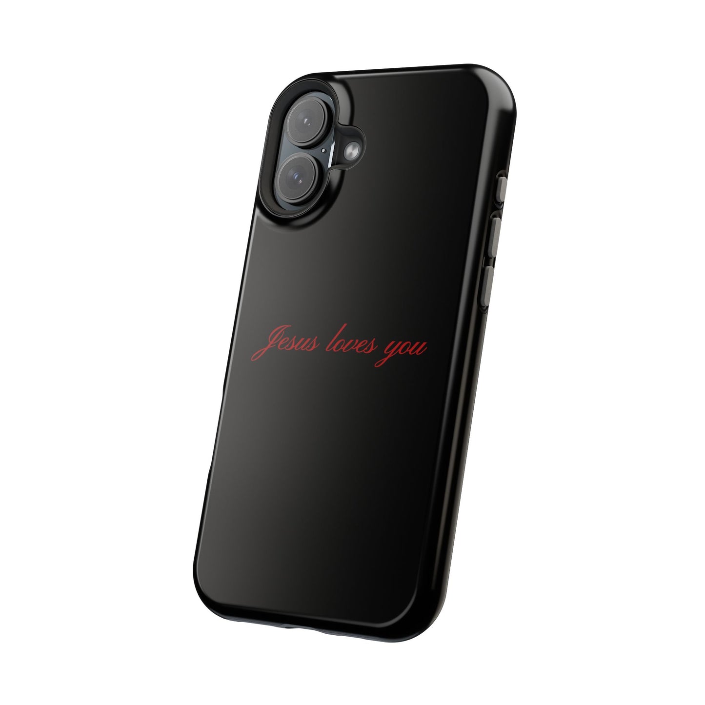 Jesus loves you Black MagSafe Phone Case