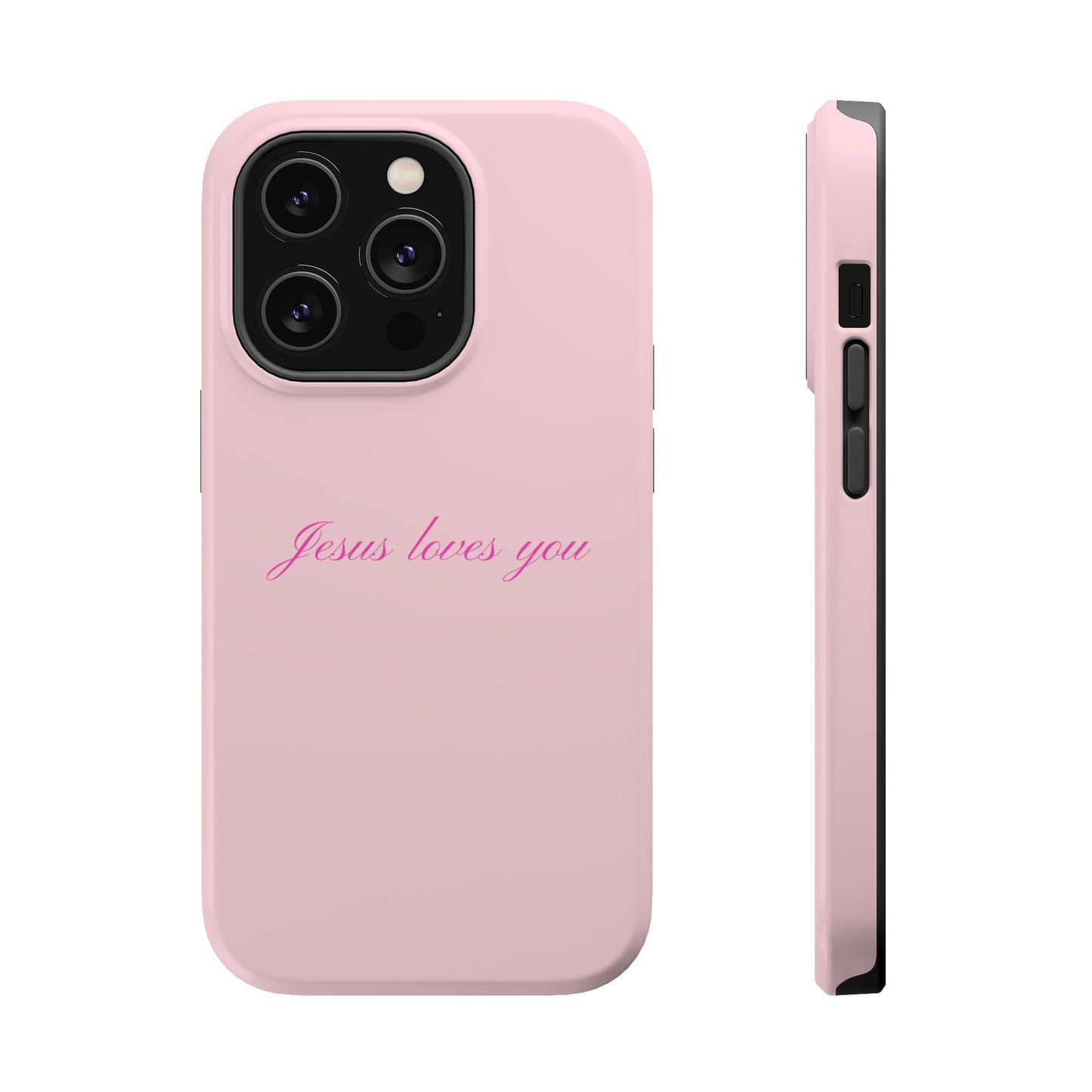 Jesus loves you Baby Pink Phone Case MagSafe