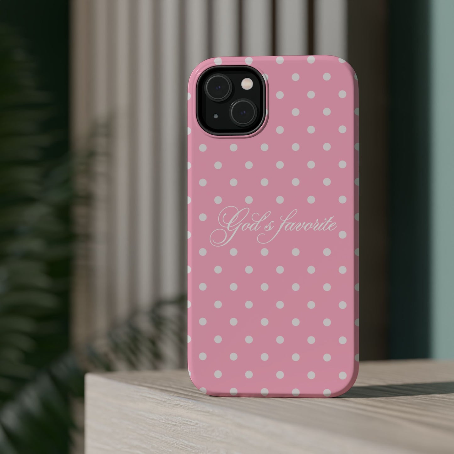 God’s favorite Pink Polka Dot MagSafe Phone Case