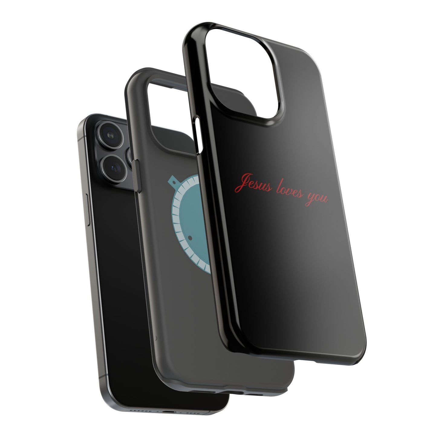 Jesus loves you Black MagSafe Phone Case