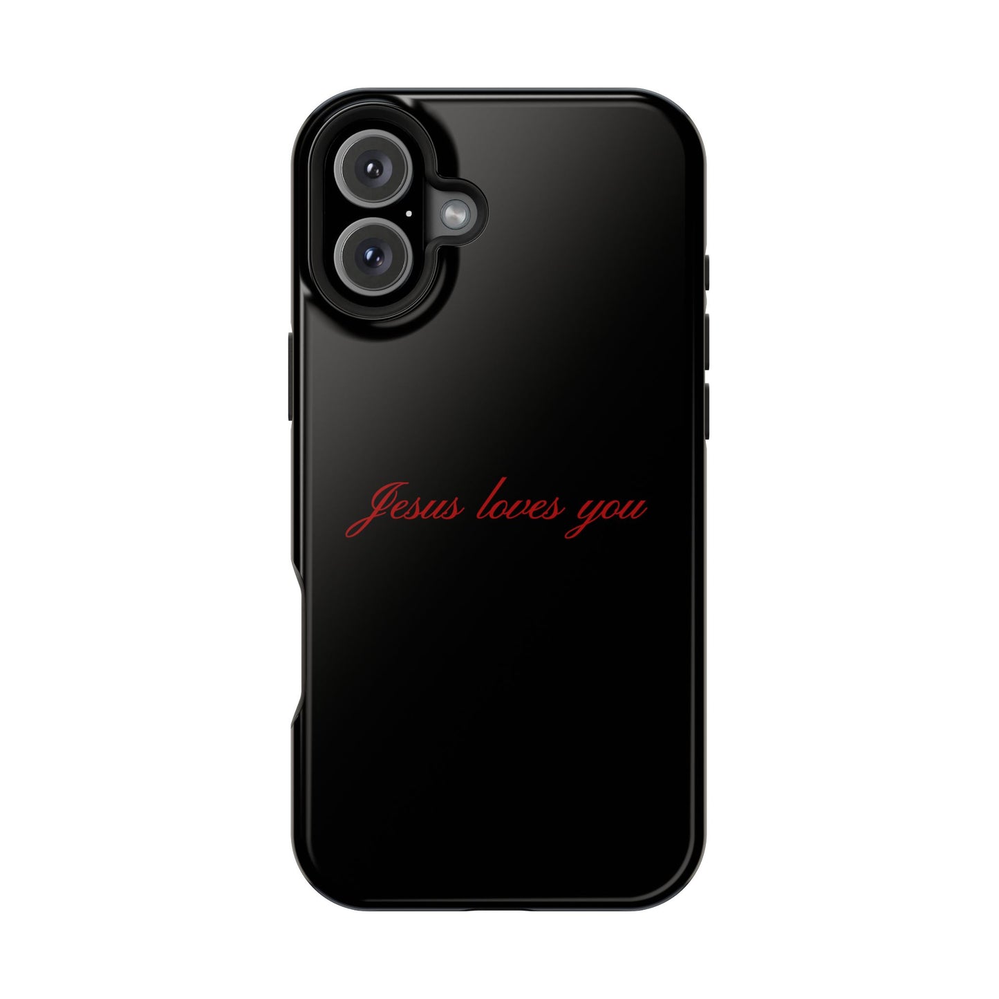 Jesus loves you Black MagSafe Phone Case