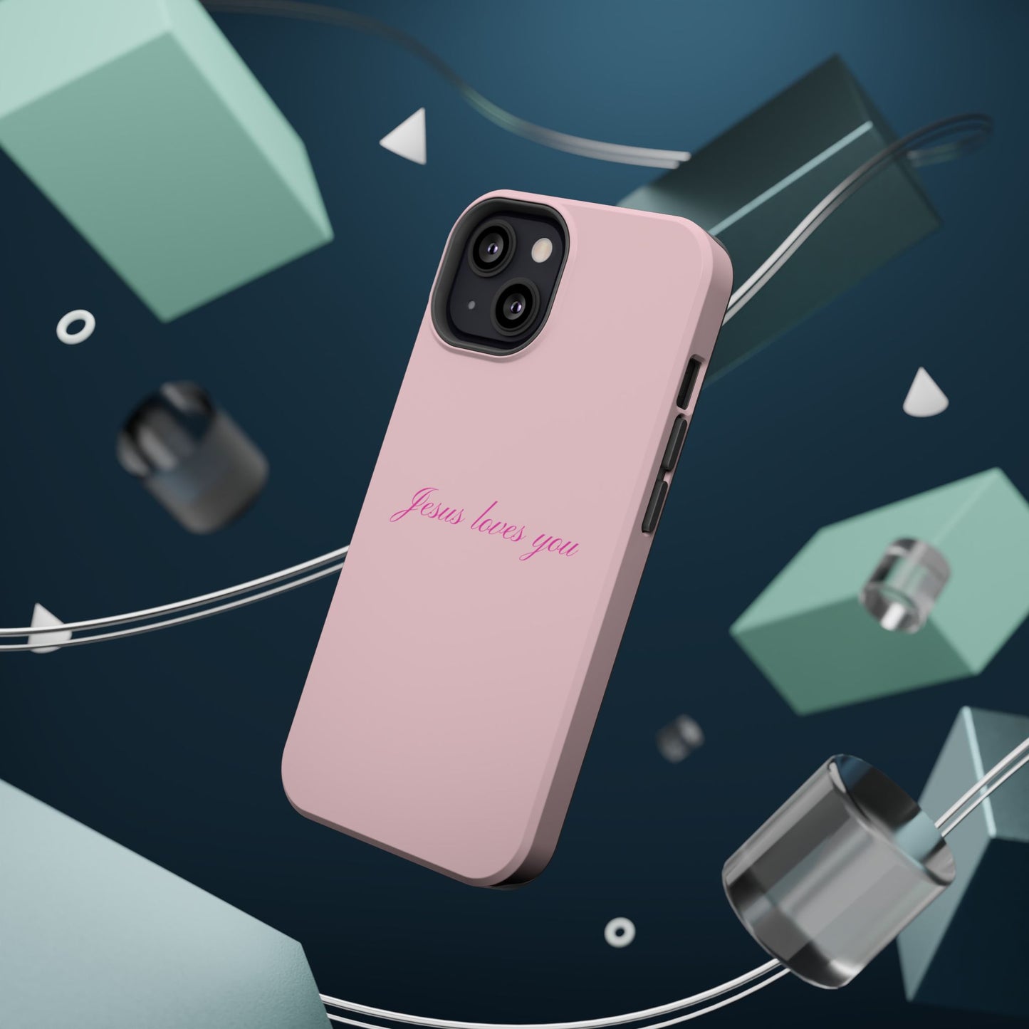 Jesus loves you Baby Pink Phone Case MagSafe