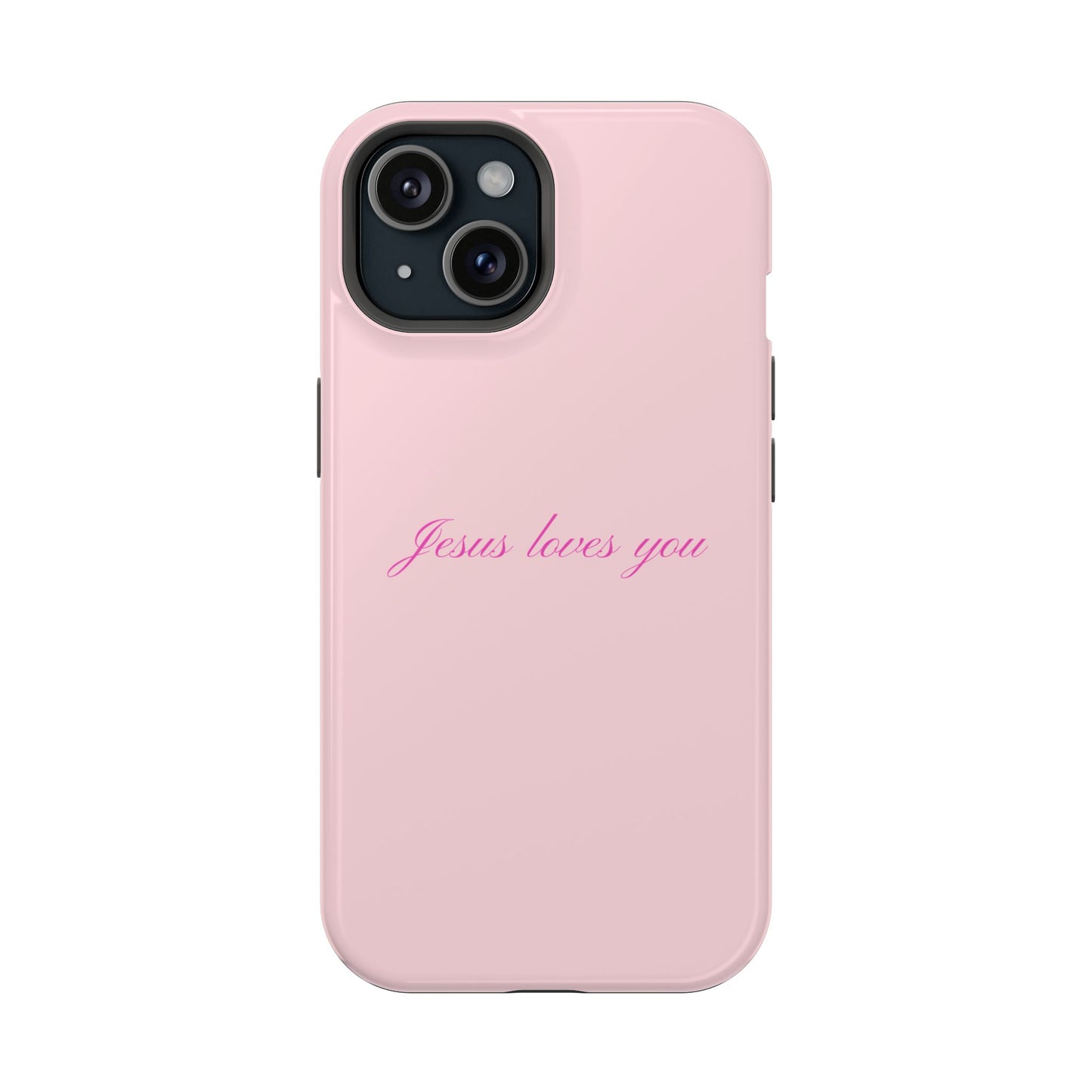 Jesus loves you Baby Pink Phone Case MagSafe