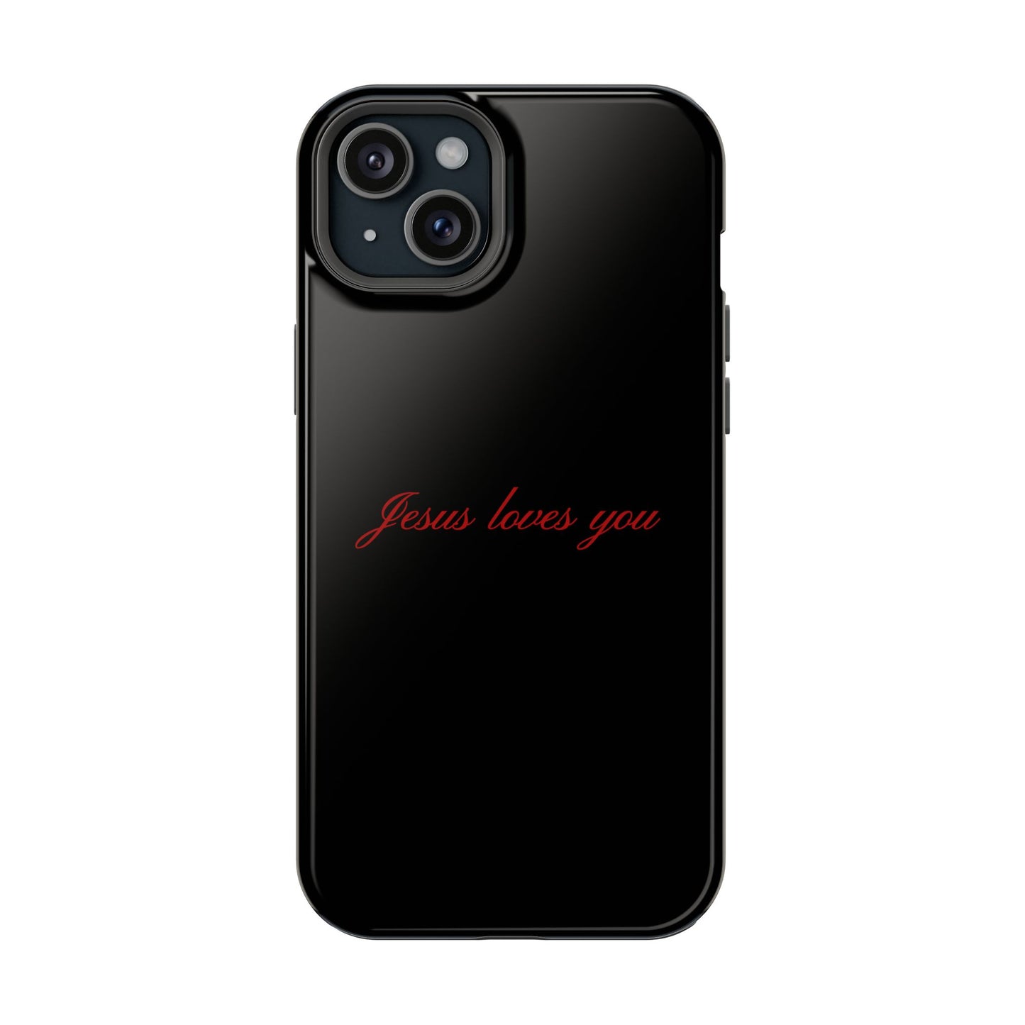 Jesus loves you Black MagSafe Phone Case