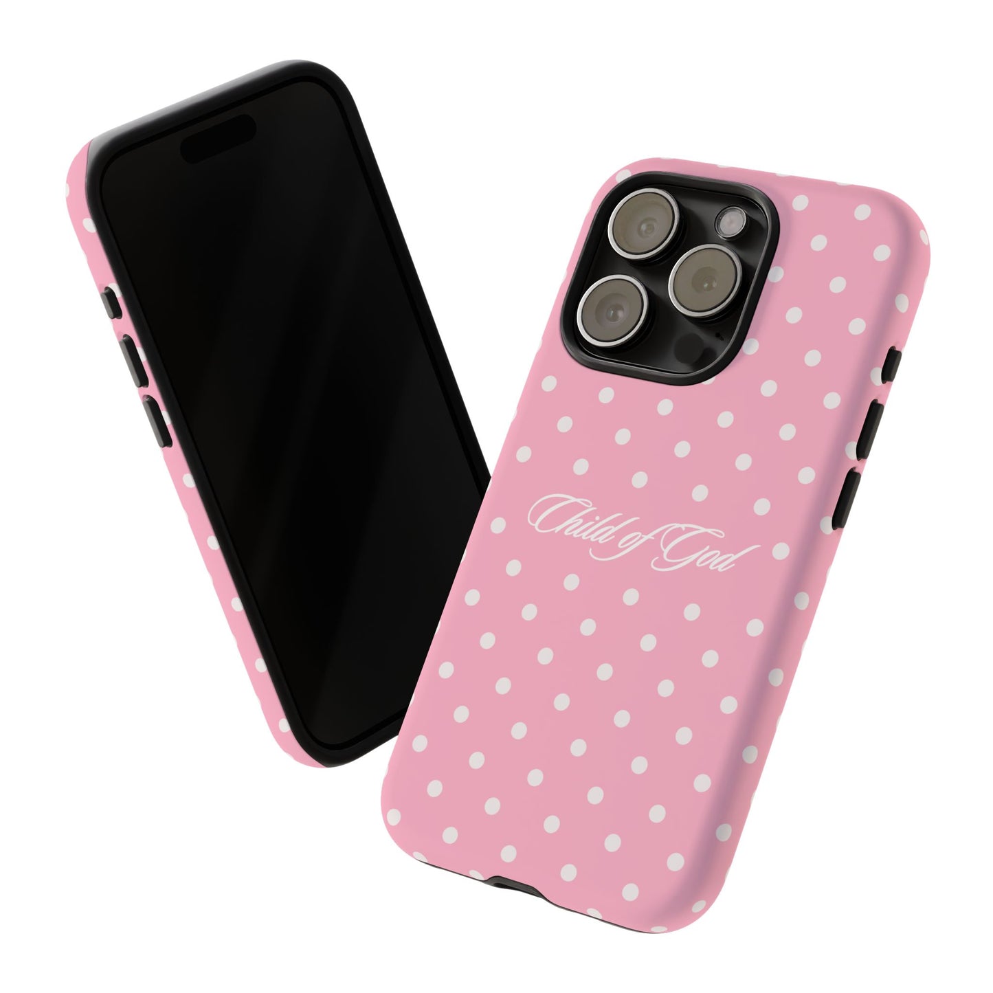 Child of God Pink Polka Dot Phone Case