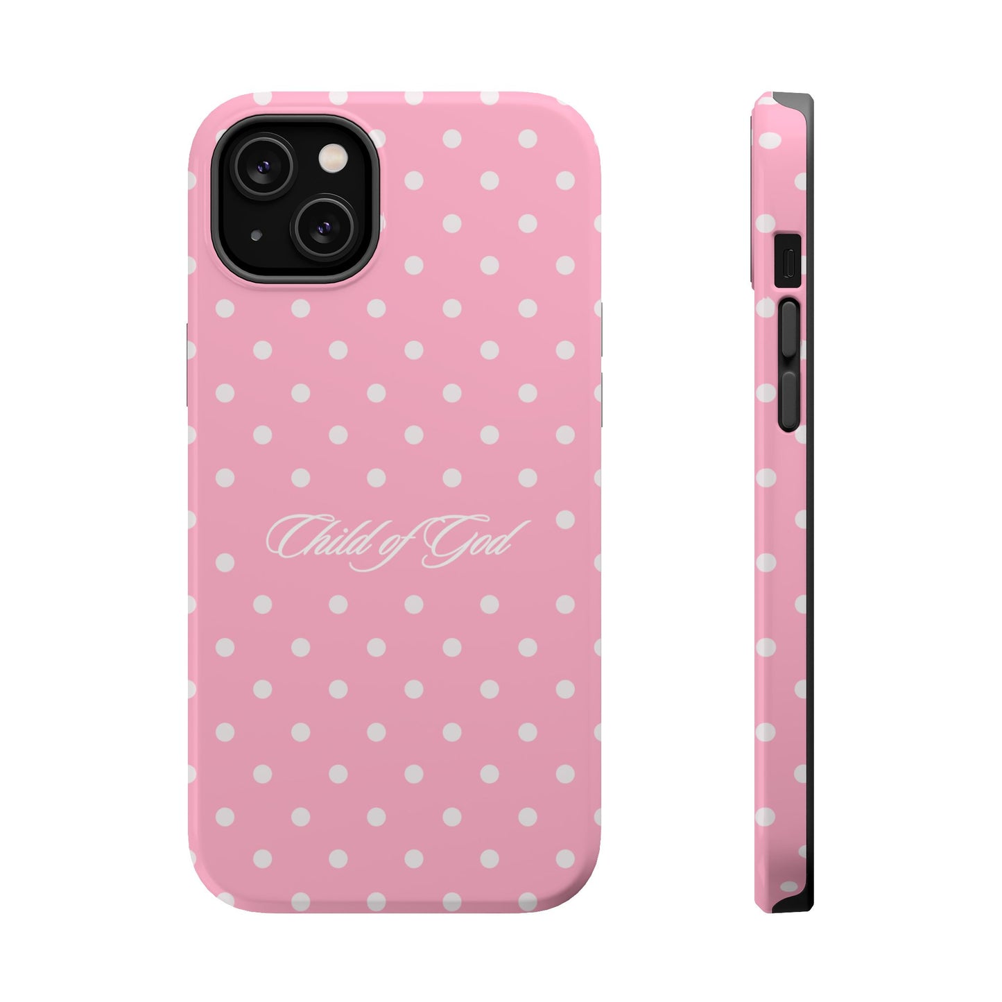 Child of God Pink Polka Dot Phone Case MagSafe