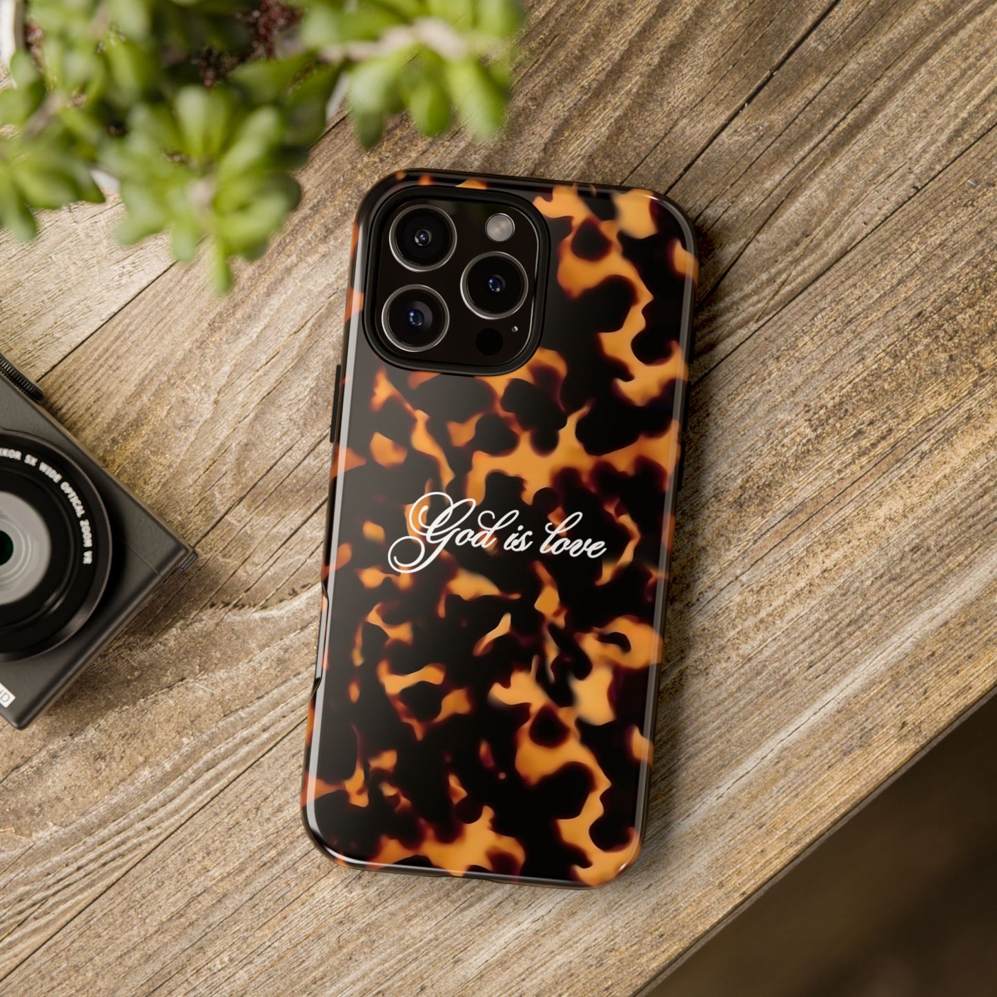 God is love Tortoise shell phone case