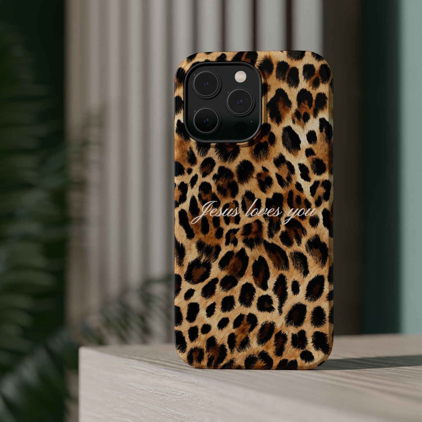 Jesus loves you Leopard Phone Case MagSafe