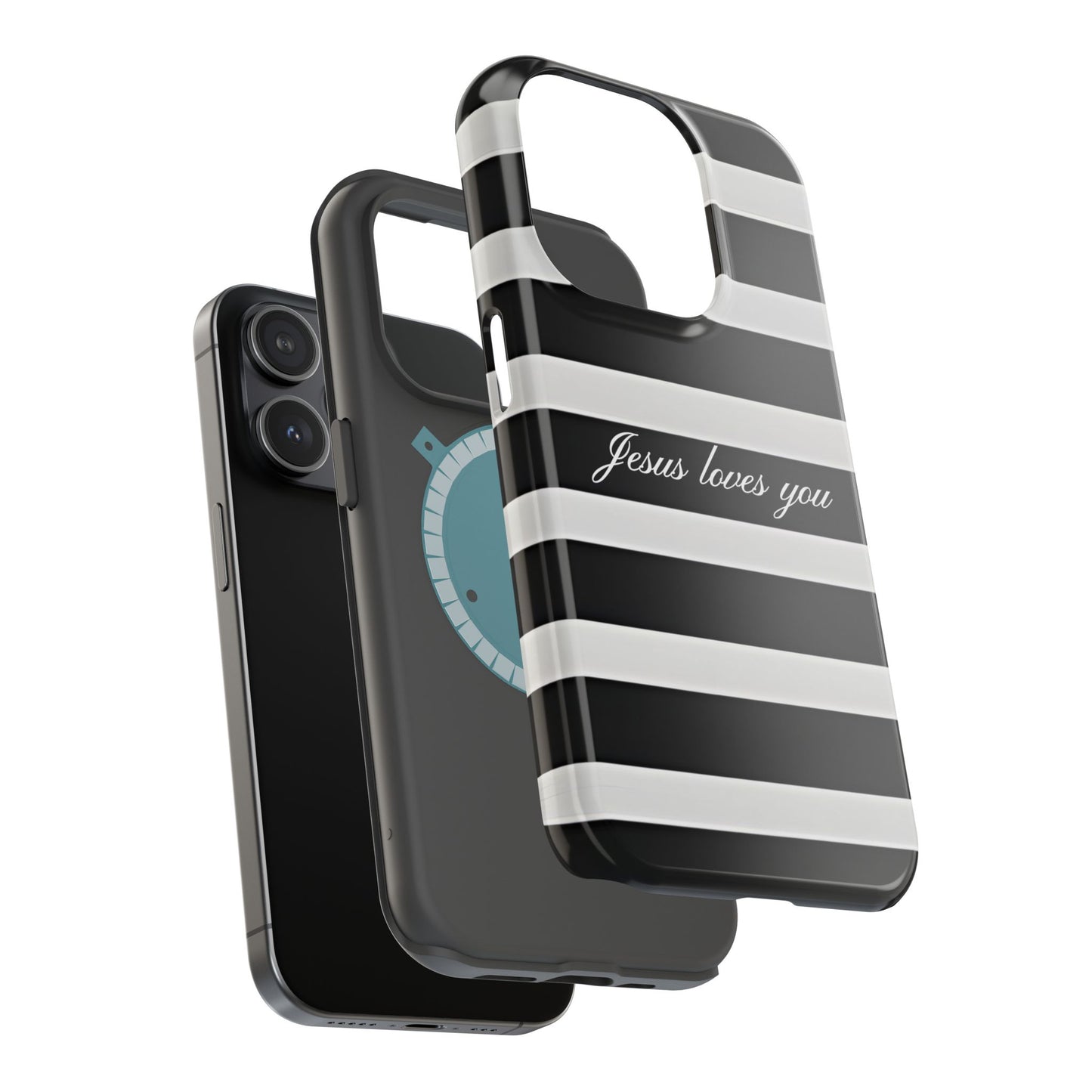 Jesus loves you Striped MagSafe Phone Case