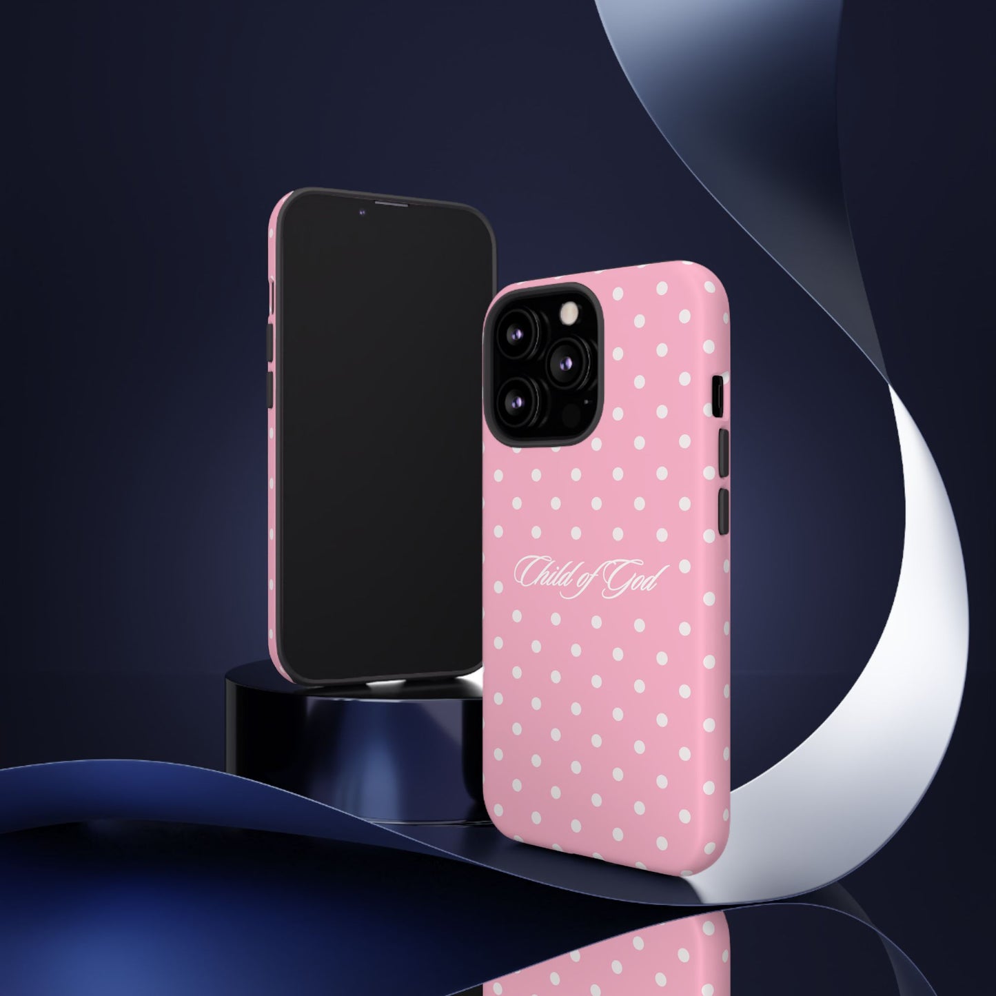 Child of God Pink Polka Dot Phone Case