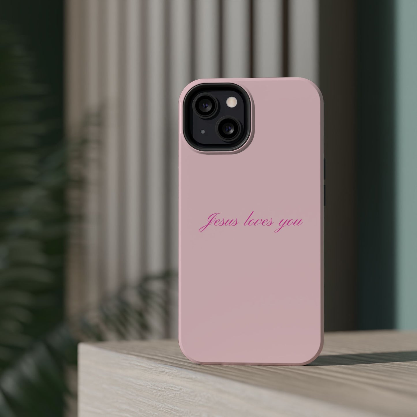 Jesus loves you Baby Pink Phone Case MagSafe