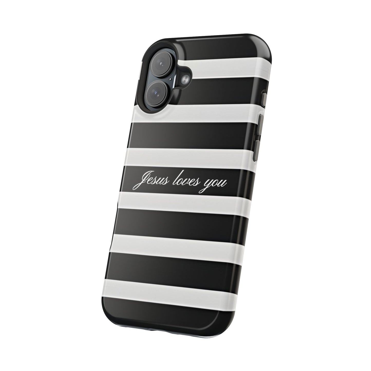 Jesus loves you Striped MagSafe Phone Case