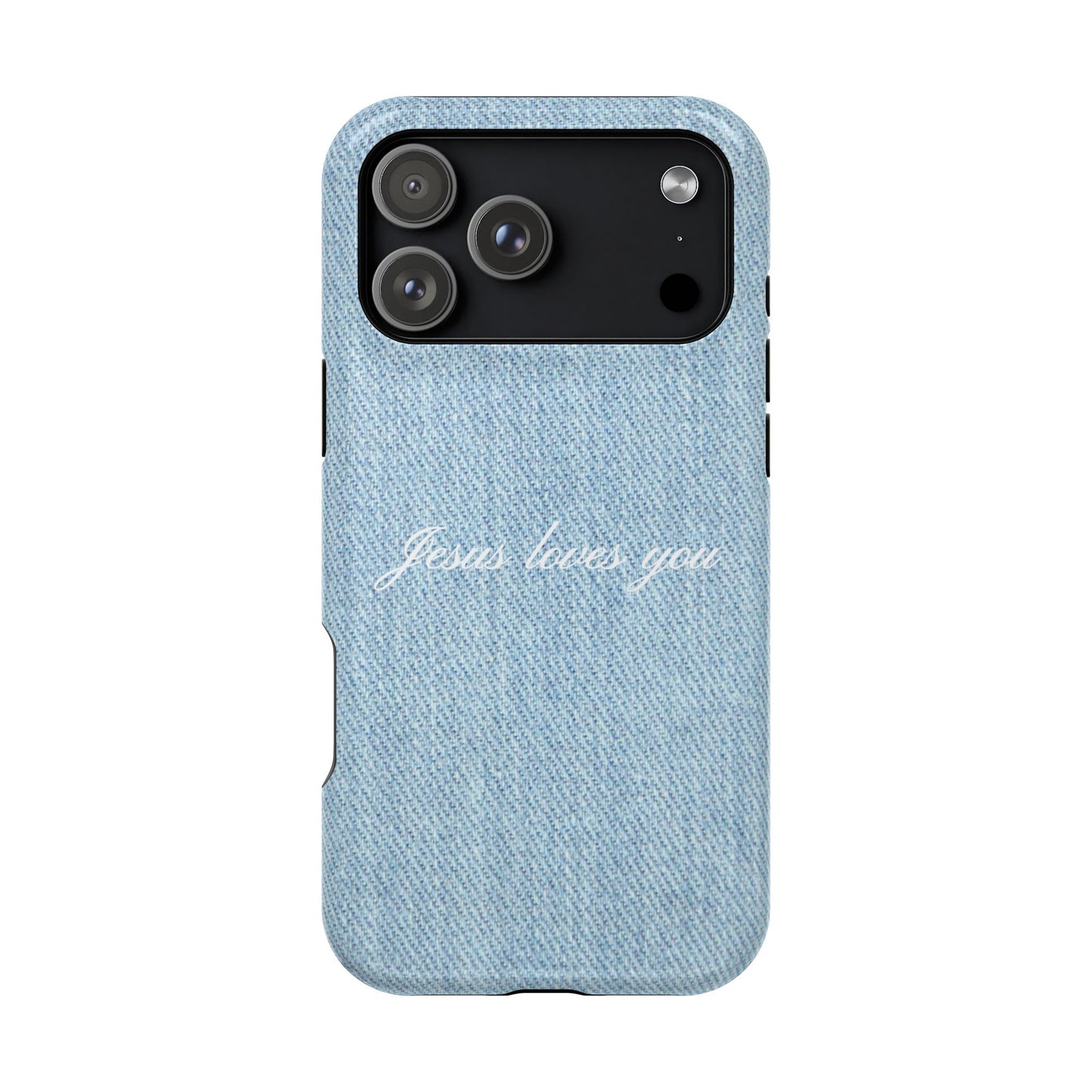 Jesus loves you Denim Phone Case MagSafe
