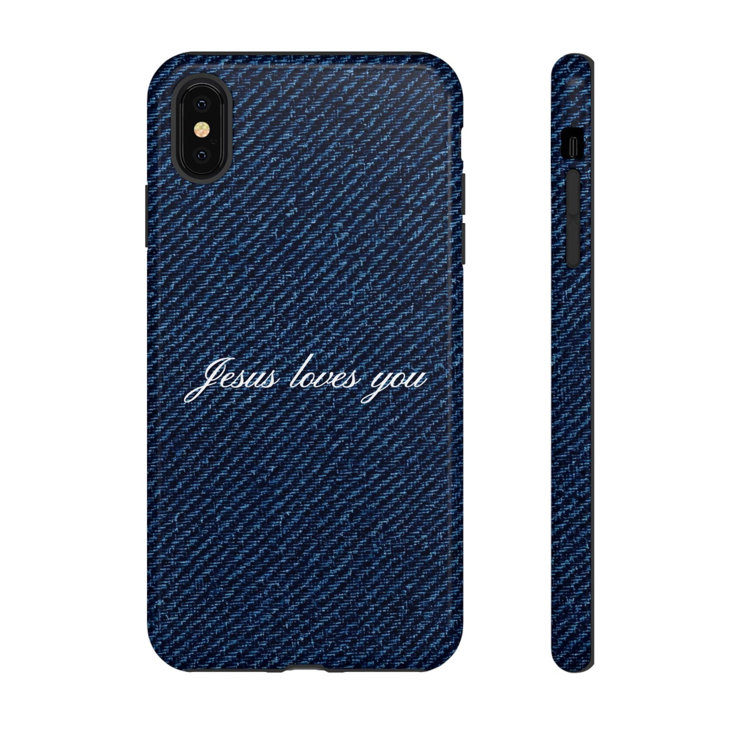 Jesus loves you Dark Denim Phone Case