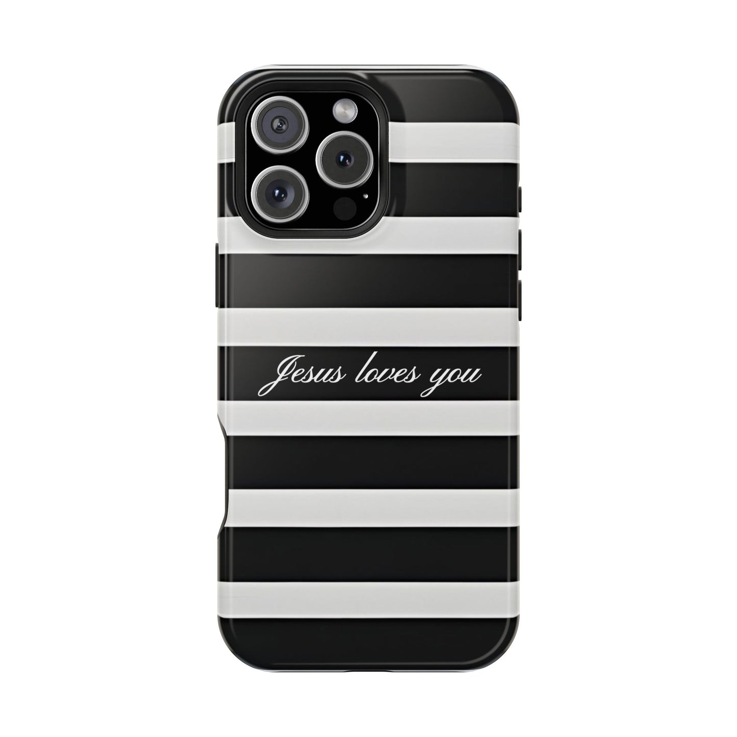 Jesus loves you Striped MagSafe Phone Case