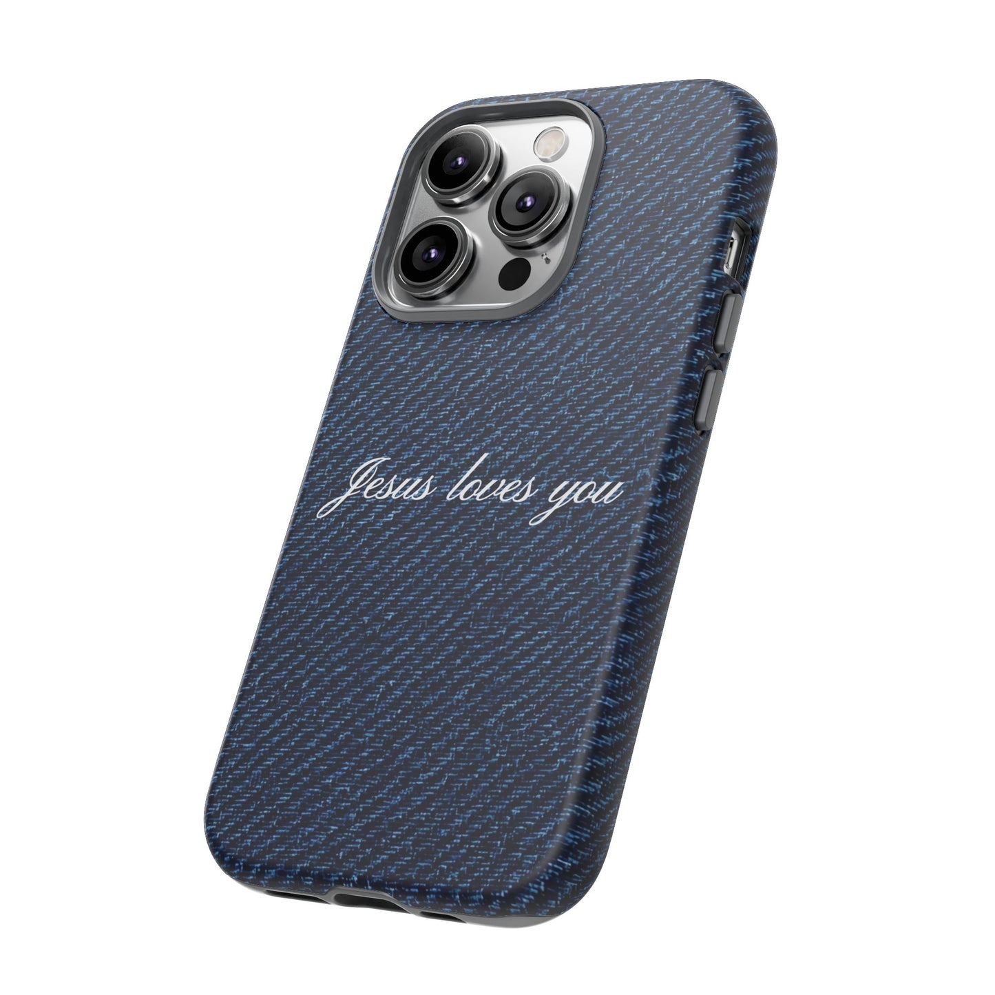 Jesus loves you Dark Denim Phone Case