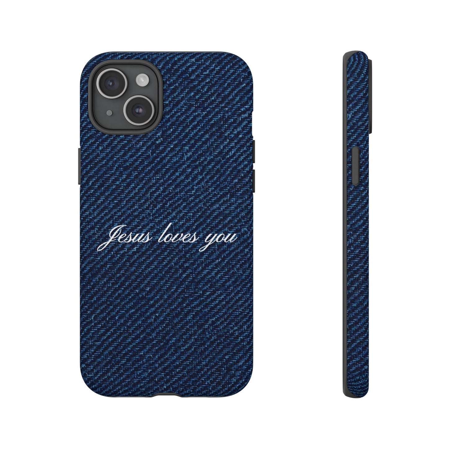 Jesus loves you Dark Denim Phone Case