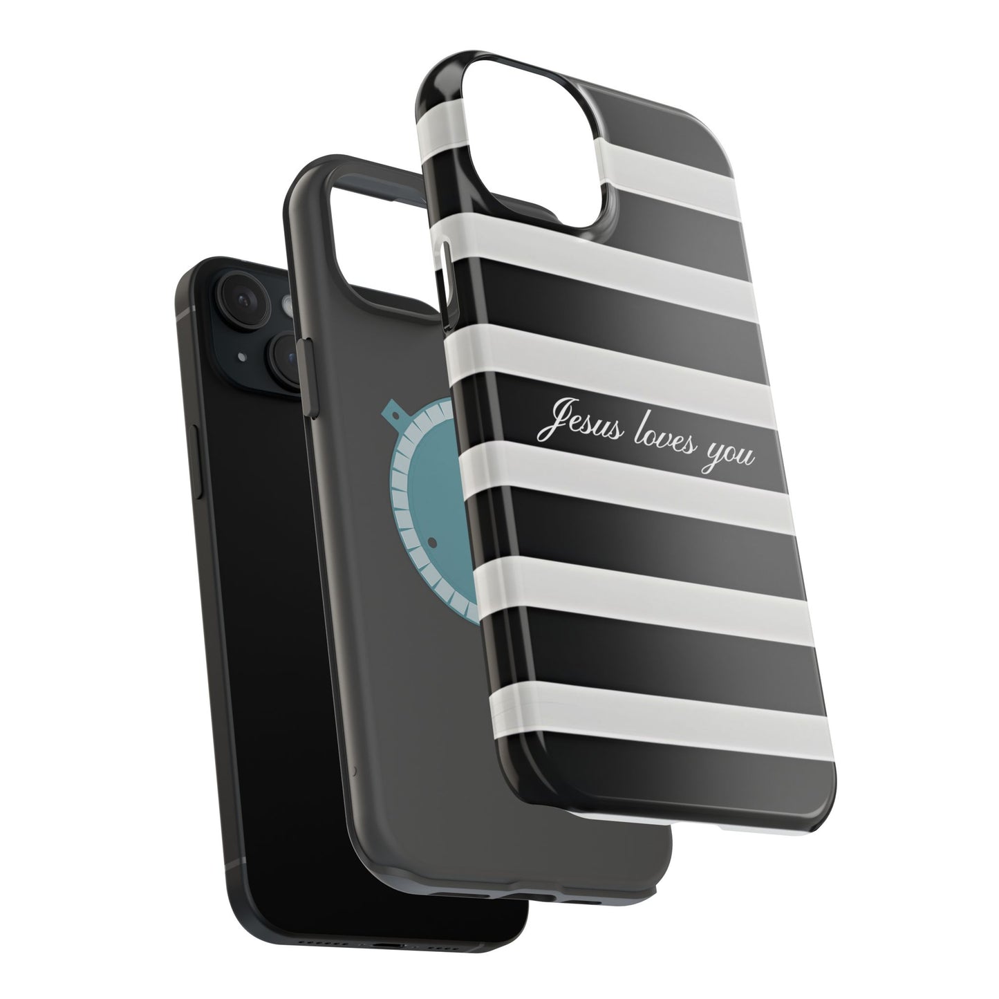 Jesus loves you Striped MagSafe Phone Case