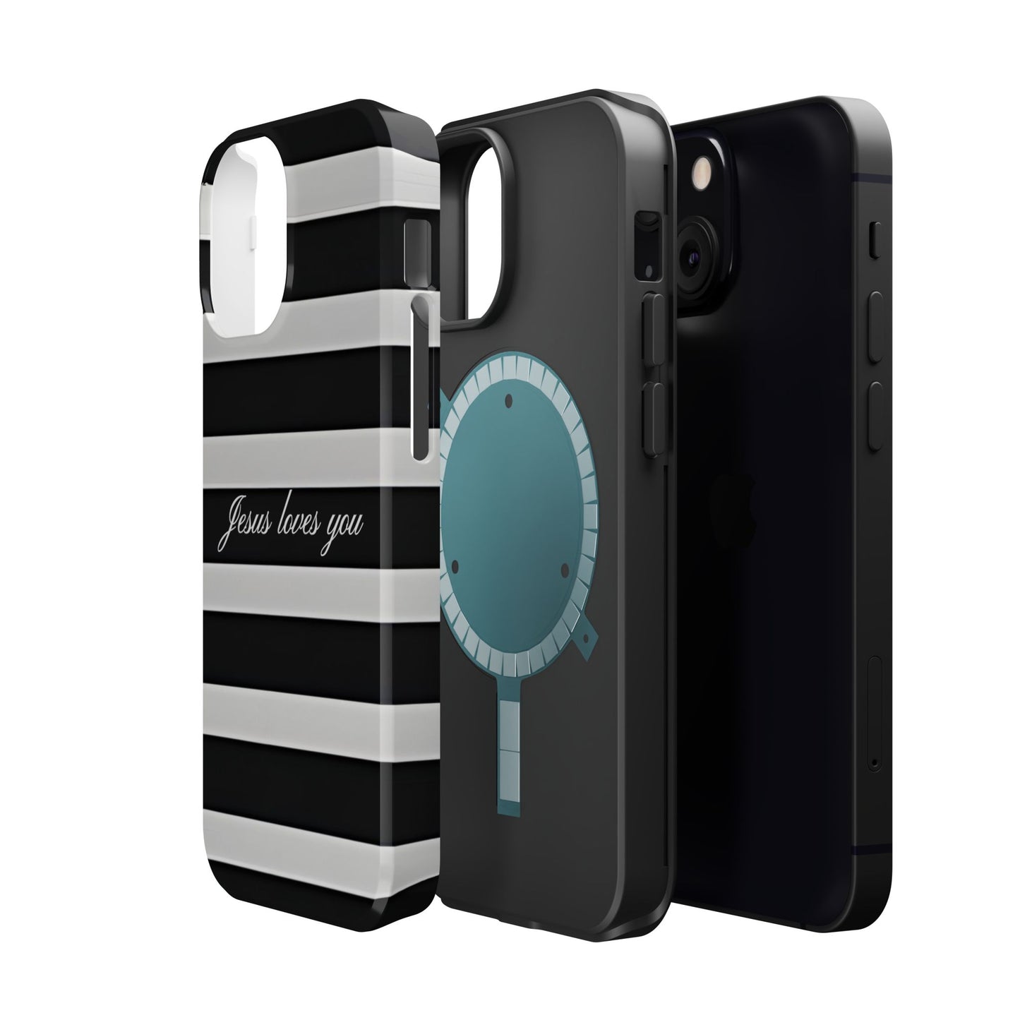 Jesus loves you Striped MagSafe Phone Case