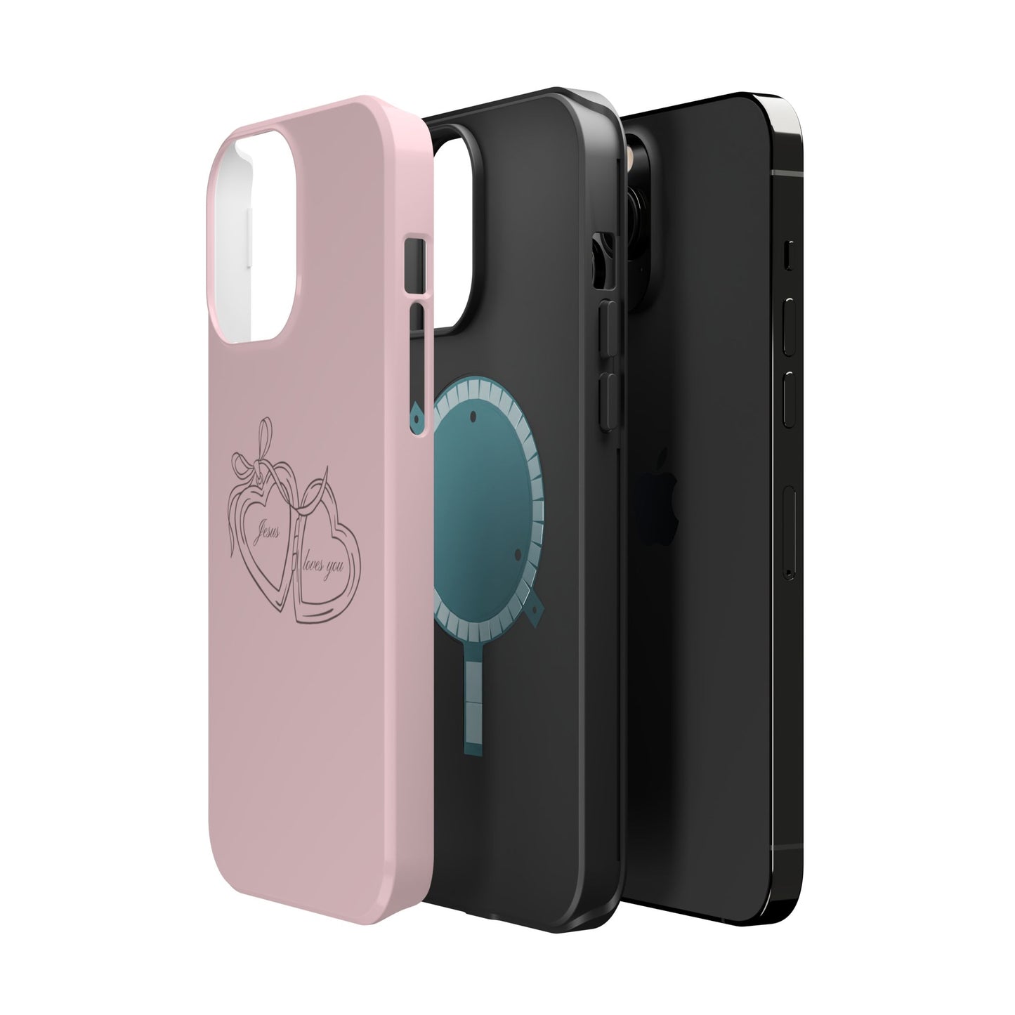 Jesus loves you Pink Locket MagSafe Phone Case