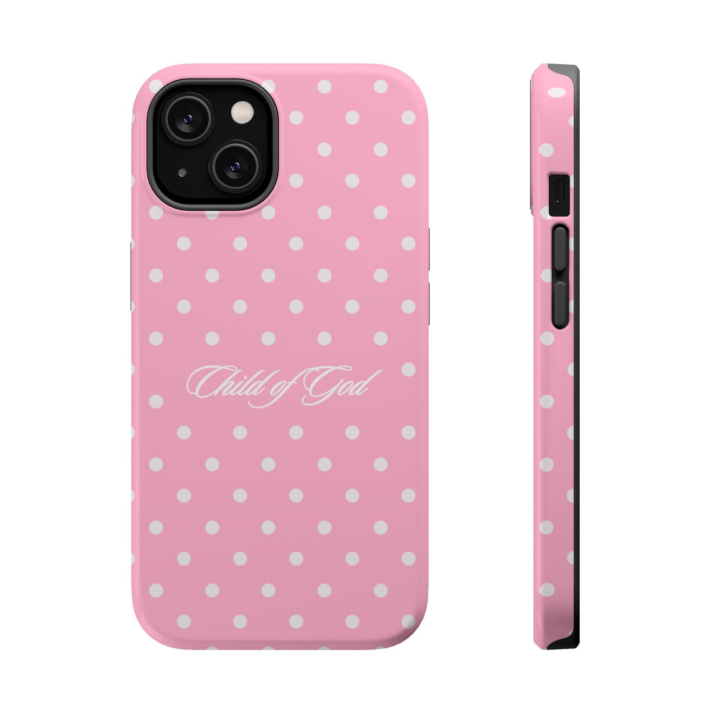 Child of God Pink Polka Dot Phone Case MagSafe