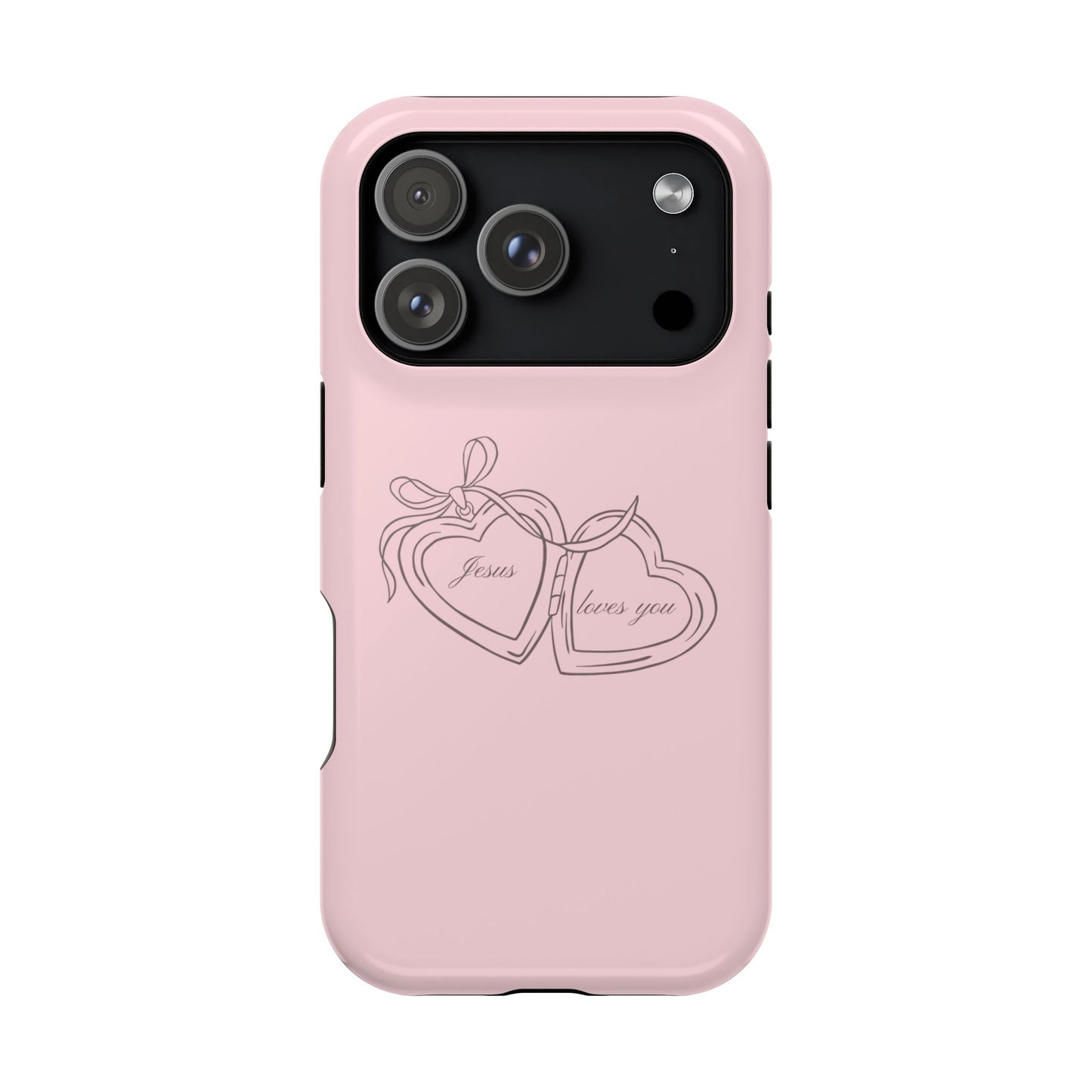Jesus loves you Pink Locket MagSafe Phone Case