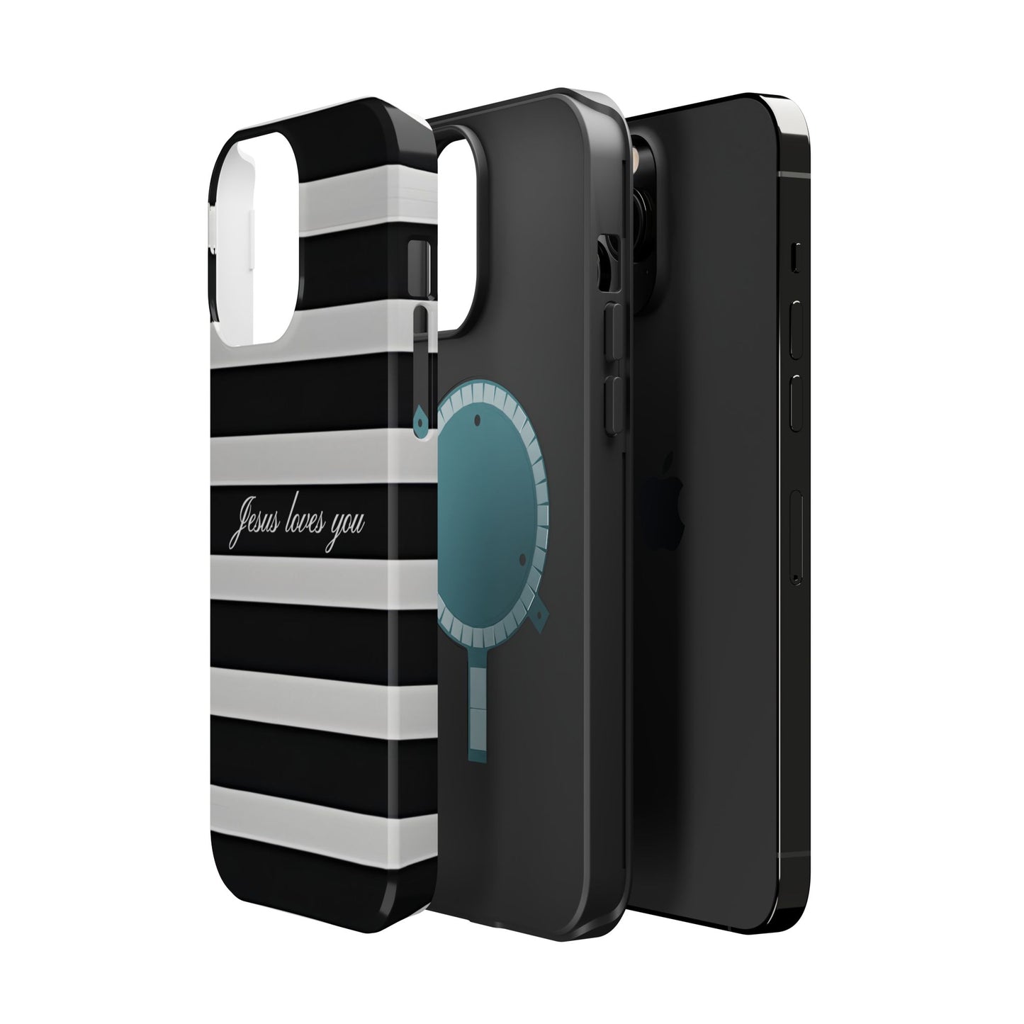 Jesus loves you Striped MagSafe Phone Case