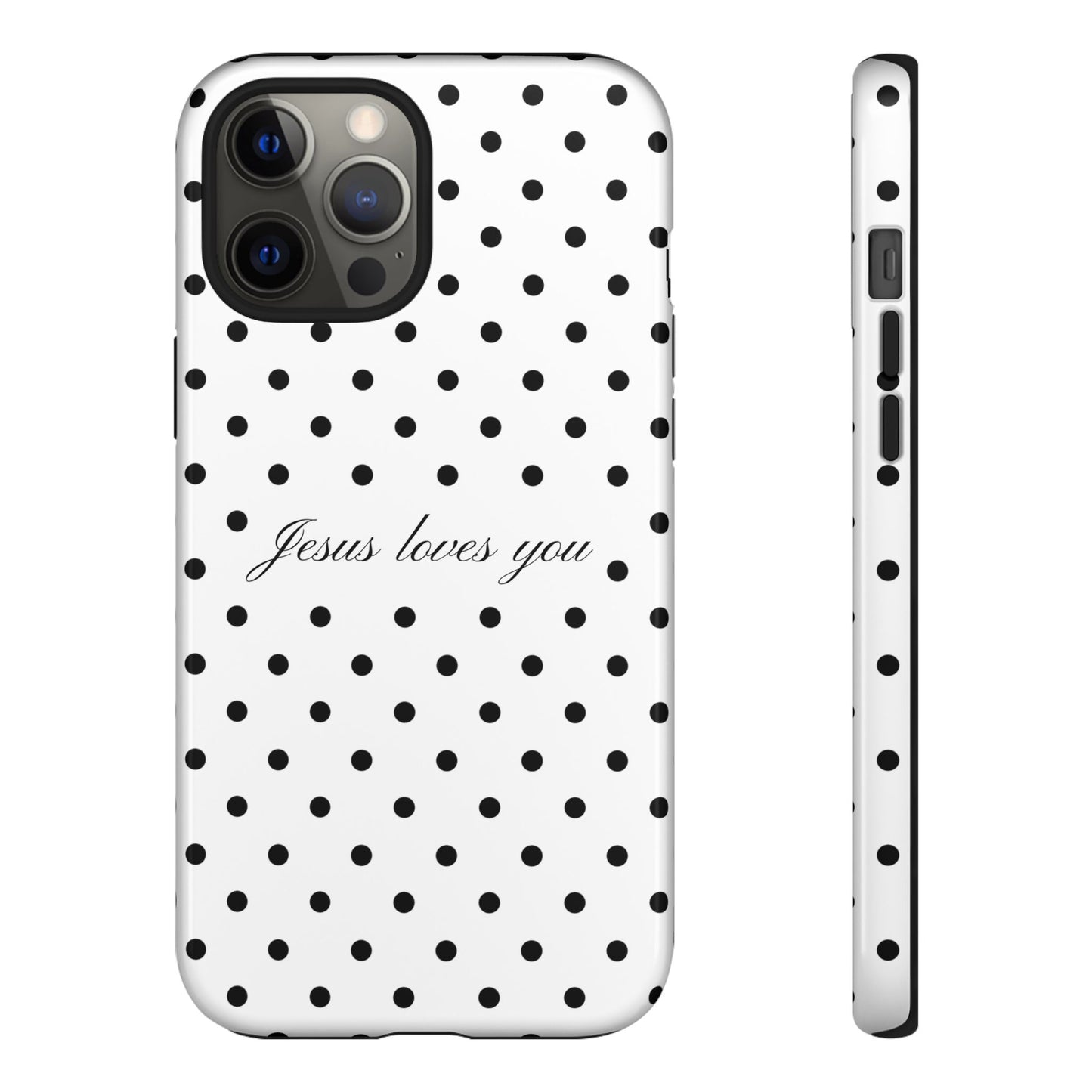 Jesus loves you Polka Dot Phone Case