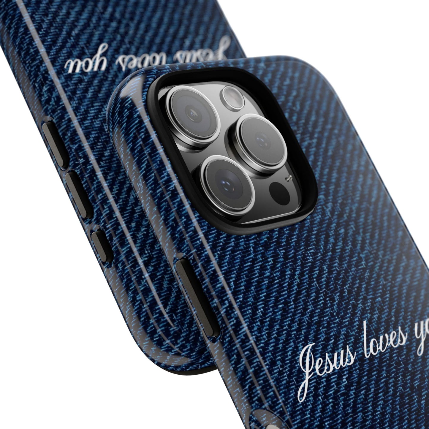 Jesus loves you Dark Denim Phone Case