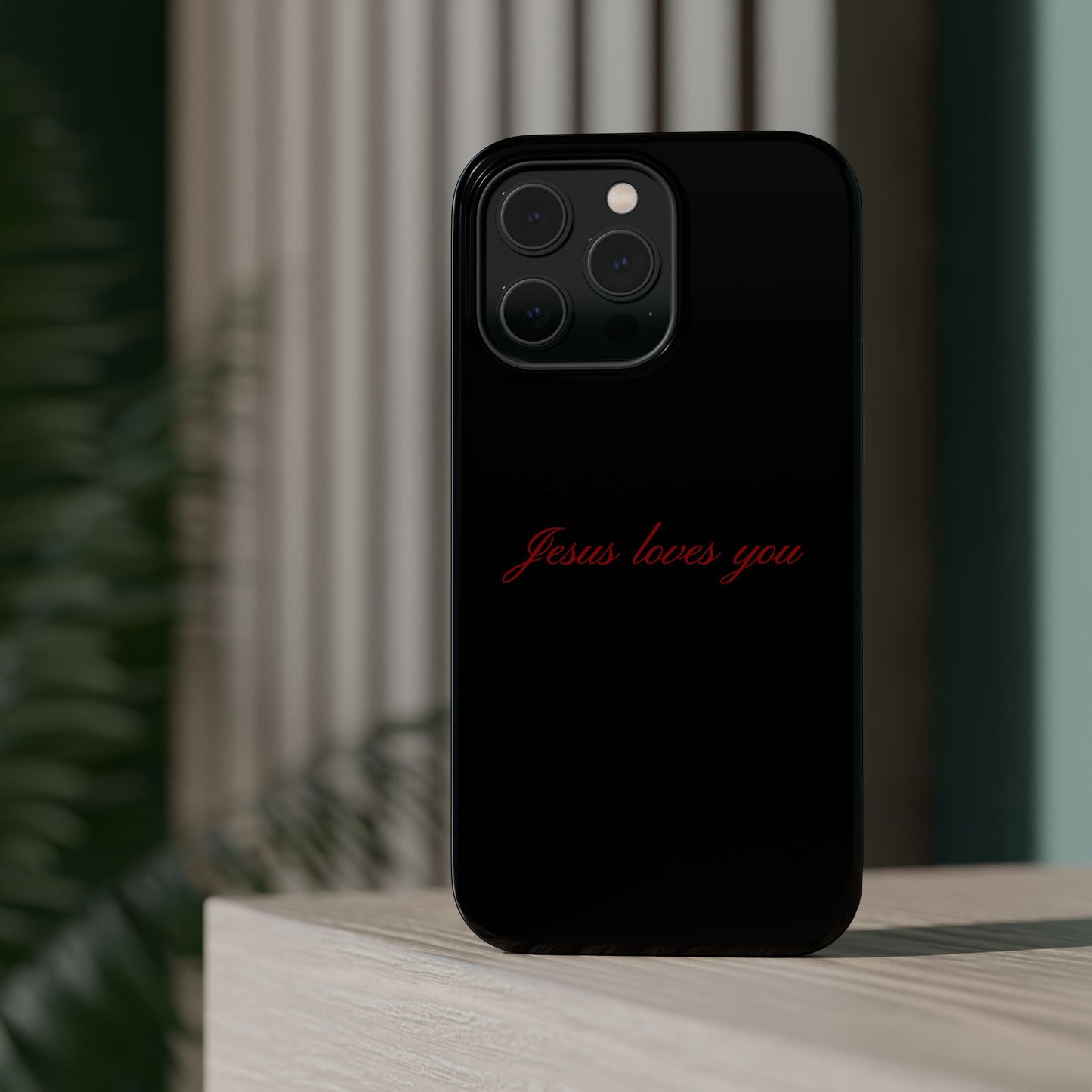 Jesus loves you Black MagSafe Phone Case