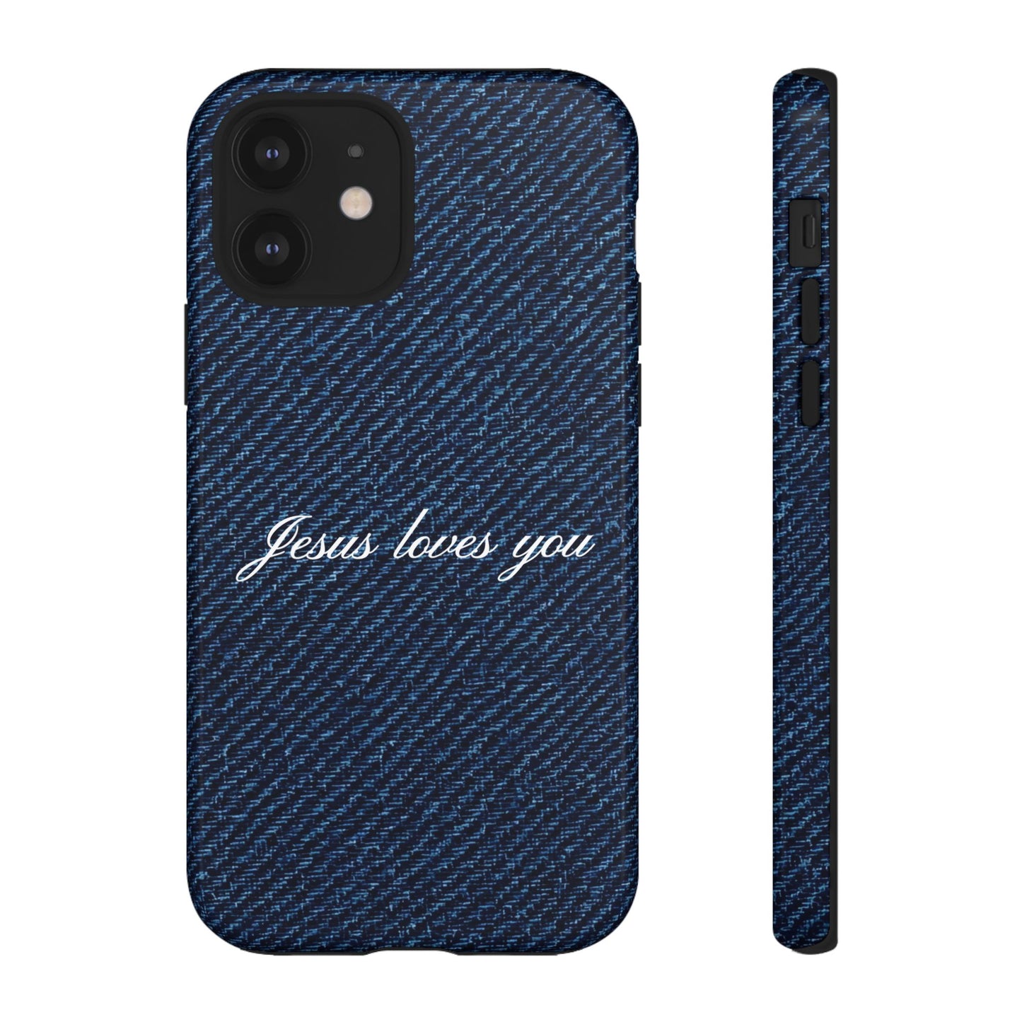Jesus loves you Dark Denim Phone Case